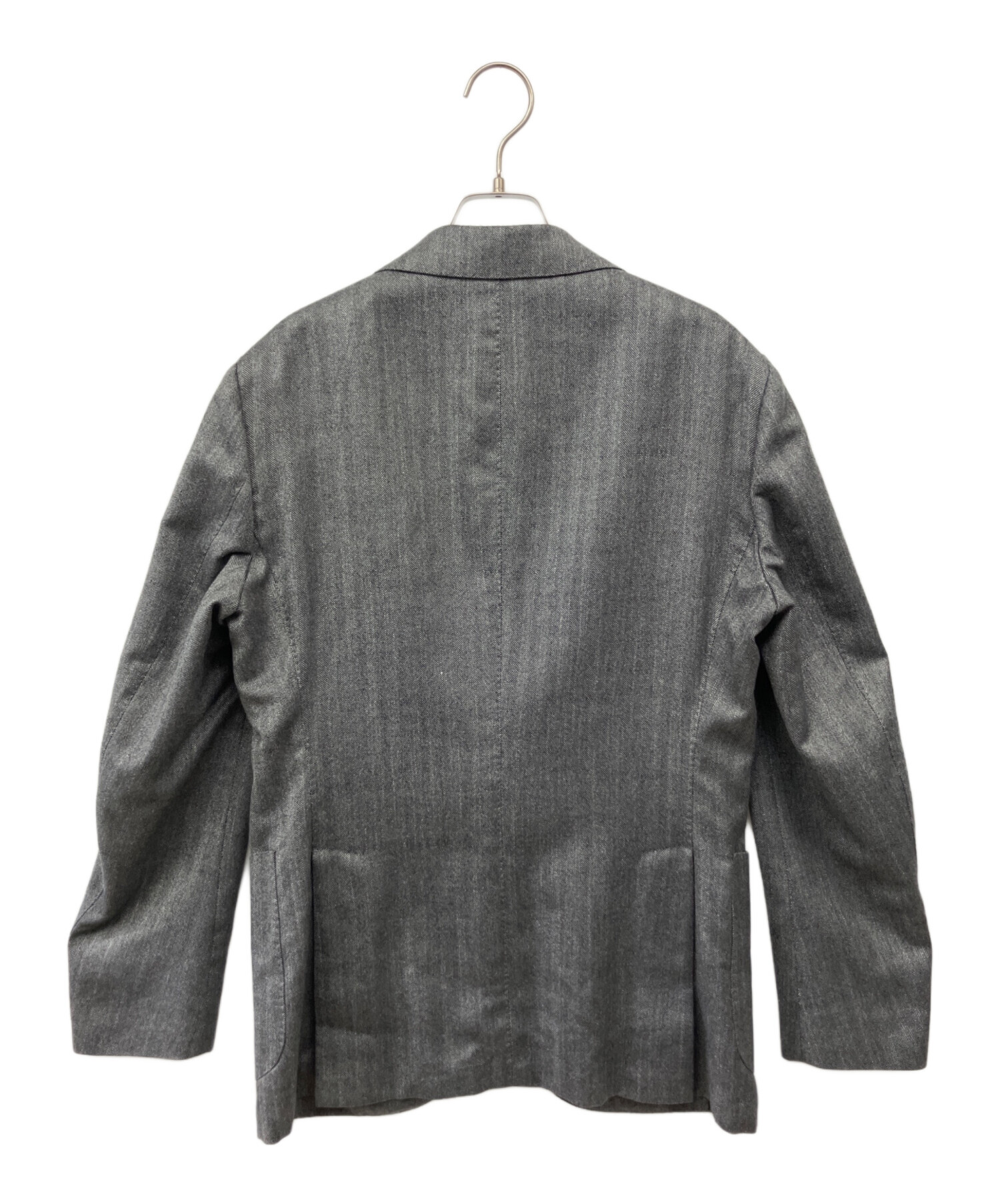 中古・古着通販】BARBA (バルバ) シルクカシミヤ3Bジャケット グレー