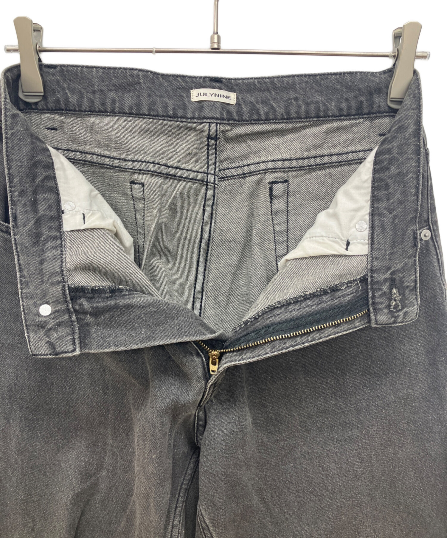 JULY NINE. グレーデニム 中古・古着通販】JULY NINE (ジュライナイン) デニムパンツ グレー