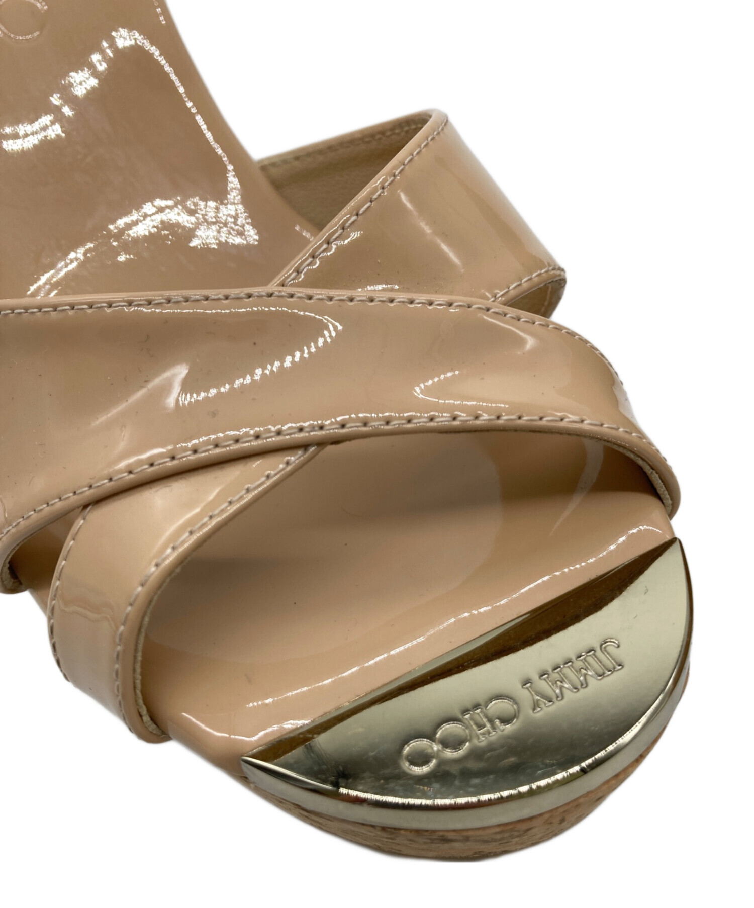中古・古着通販】JIMMY CHOO (ジミーチュウ) ウェッジソールサンダル 