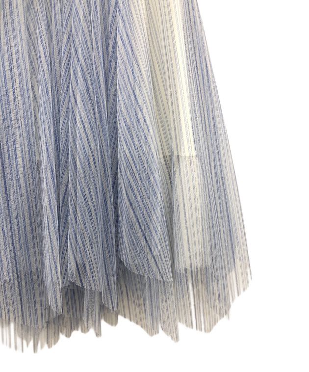 中古・古着通販】Yue (ユエ) チュールスカート ブルー サイズ:Mサイズ