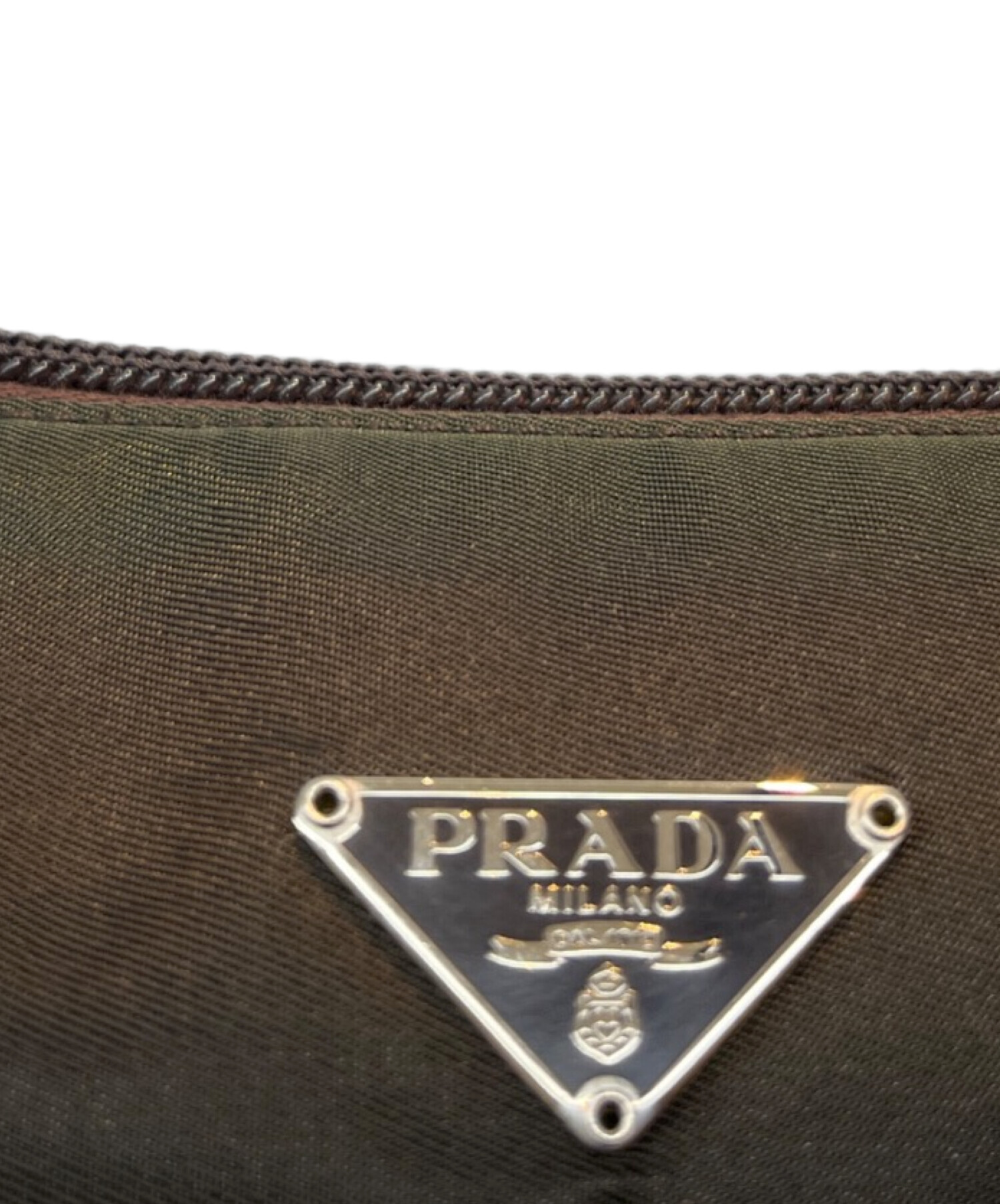中古・古着通販】PRADA (プラダ) アクセサリーポーチ オリーブ