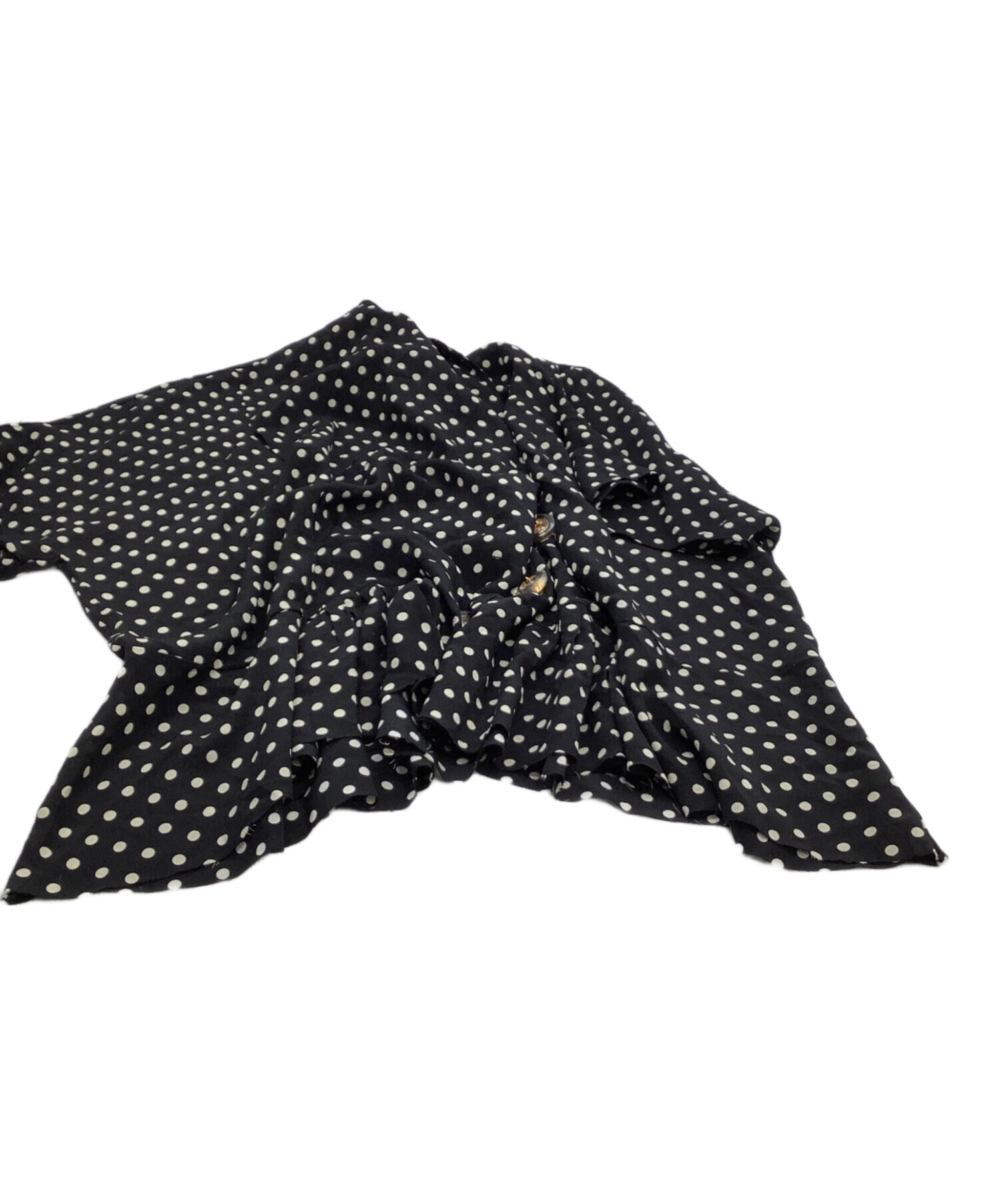 中古・古着通販】BALENCIAGA (バレンシアガ) ドットブラウス ブラック