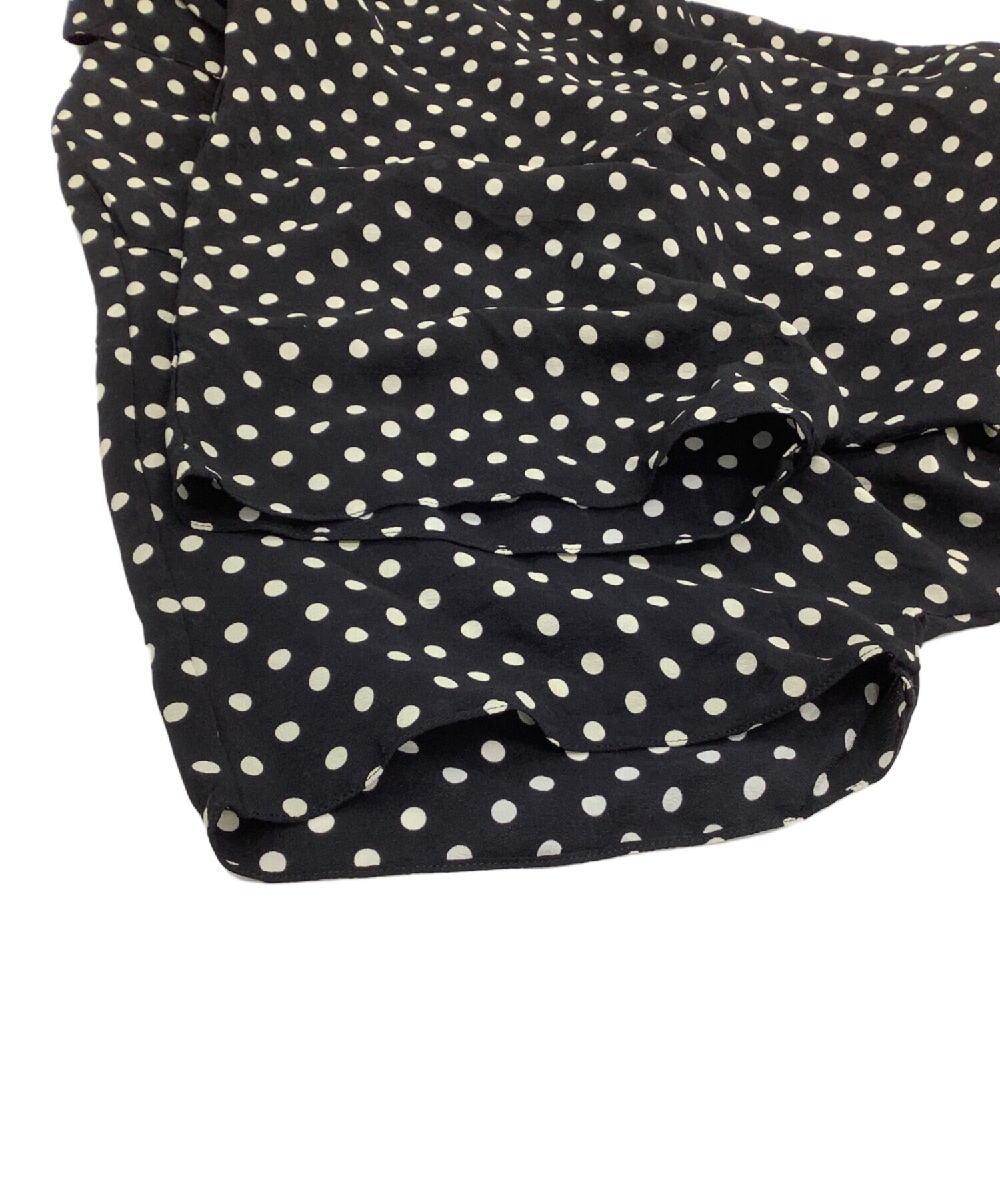 中古・古着通販】BALENCIAGA (バレンシアガ) ドットブラウス ブラック