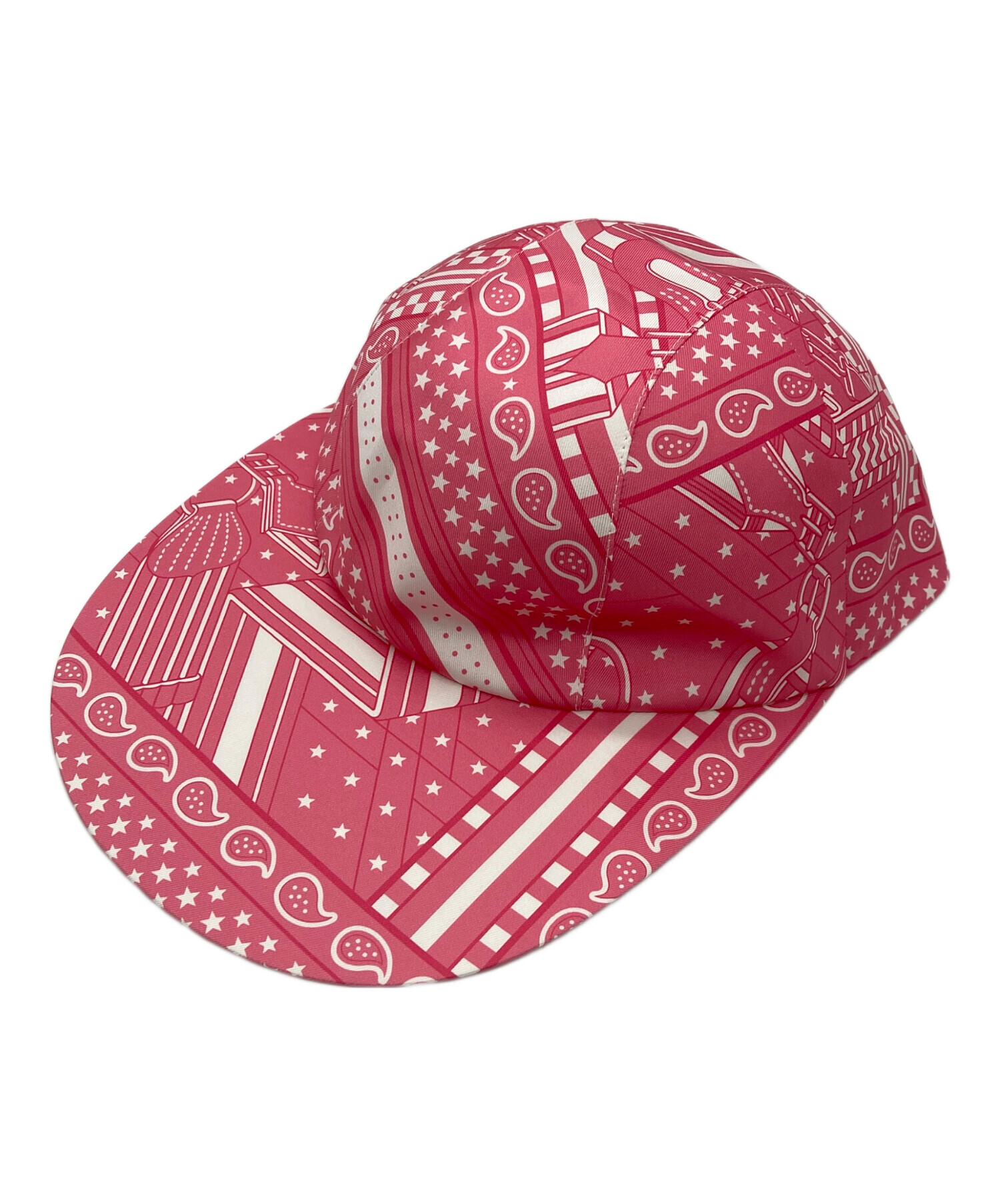 中古・古着通販】HERMES (エルメス) キャップ/イリス・ジグザグ ピンク