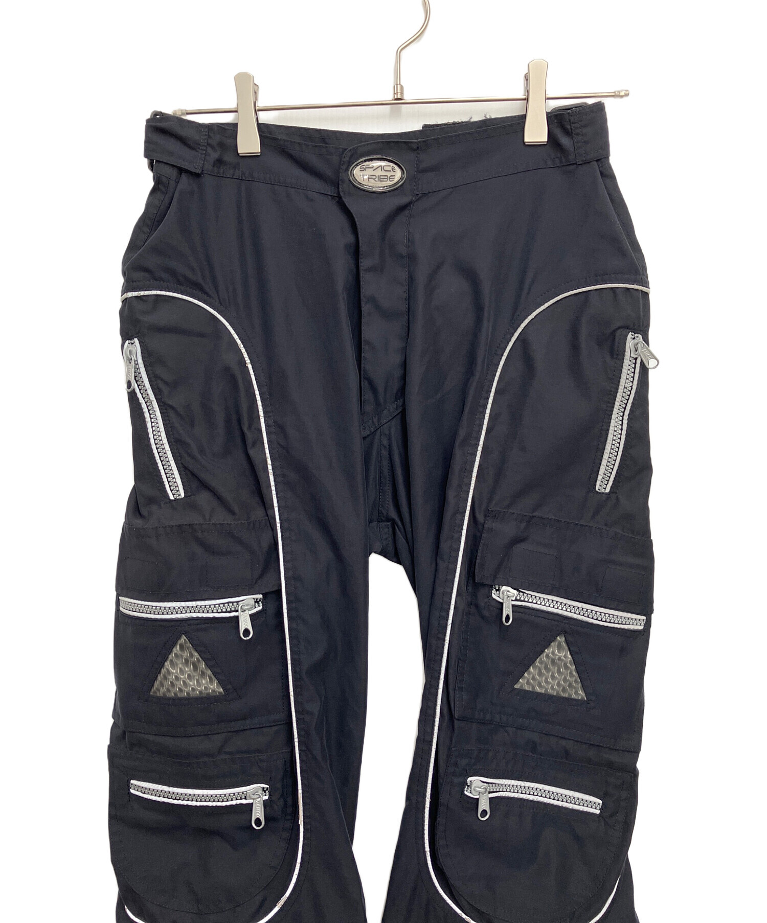 パンツ 00s space tribe piping ravepants y2k y3k 中古・古着通販】space tribe (スペーストライヴ) パンツ ブラック