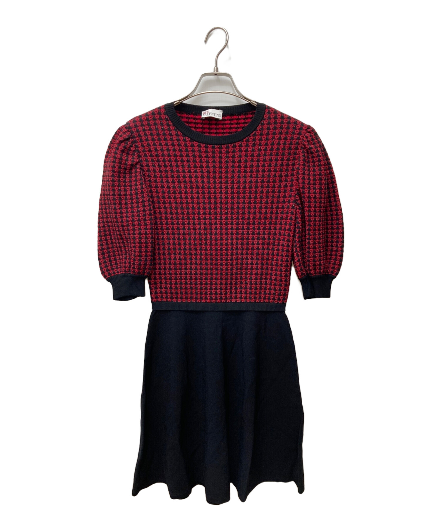 tuzy RED VALENTINO マキシ丈透かし編みニットワンピース Anely