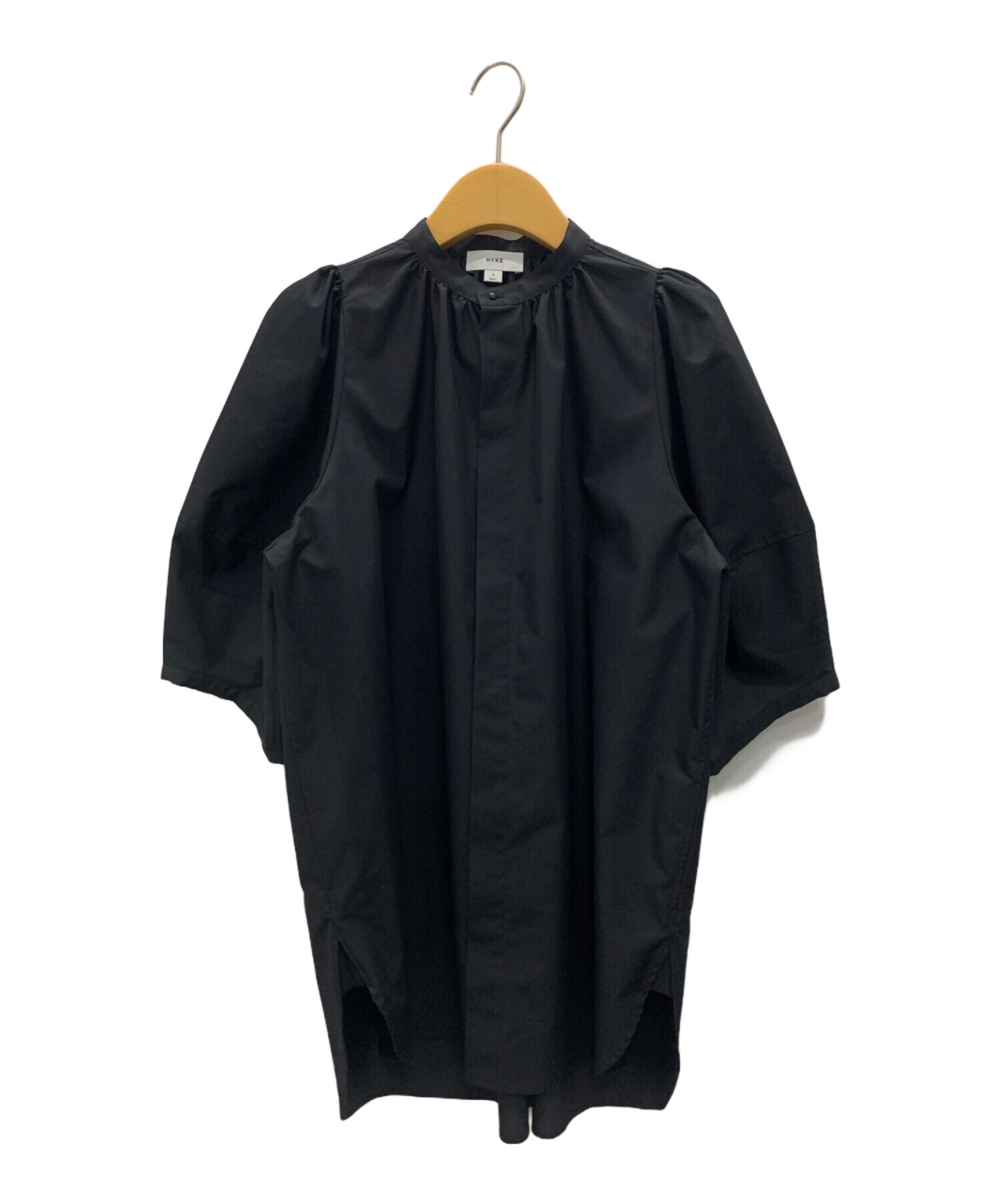 中古・古着通販】HYKE (ハイク) T/C BALLOON SLEEVE SHIRT ブラック