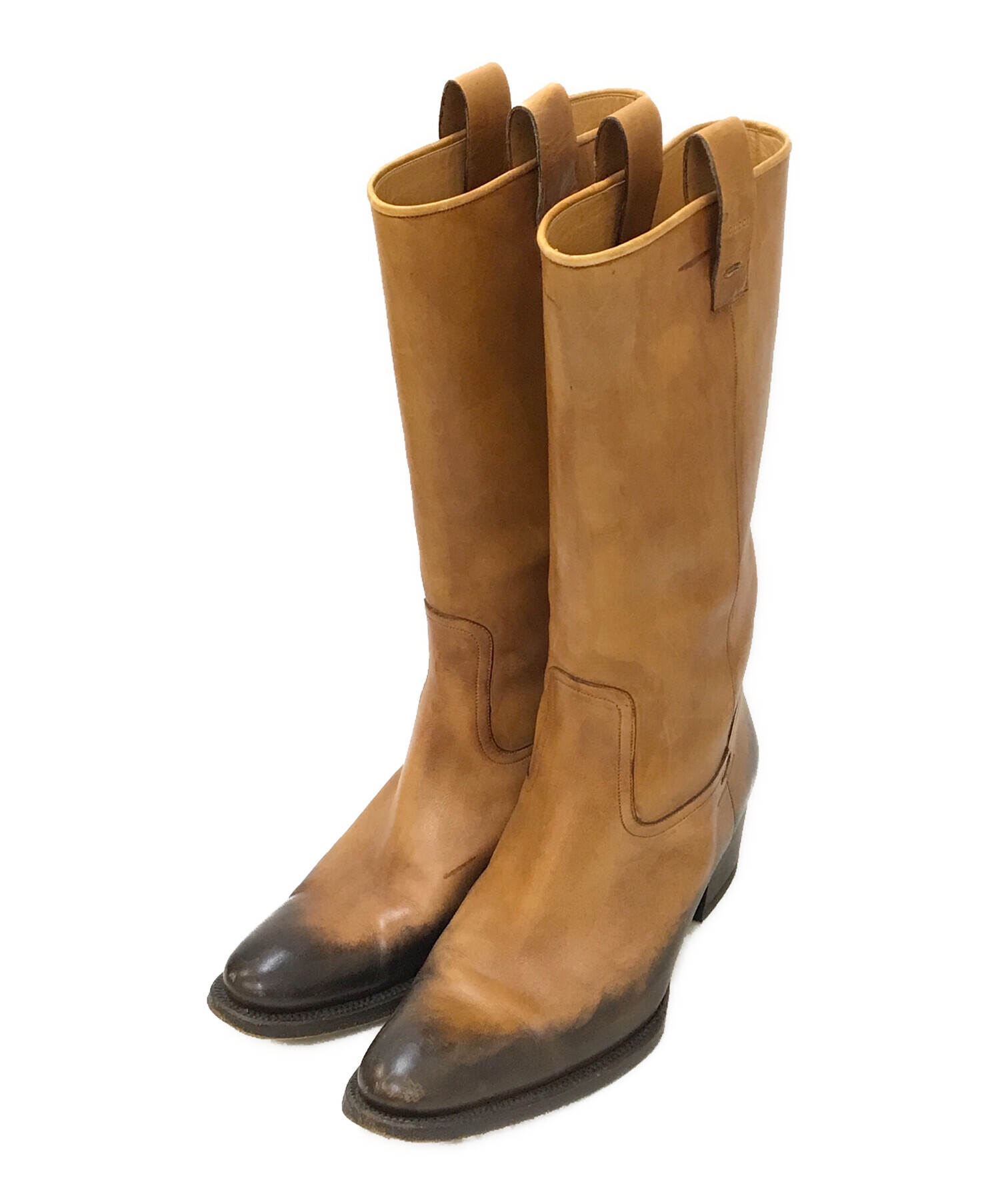 中古・古着通販】GUCCI (グッチ) ロングブーツ ブラウン サイズ:37 1/2 