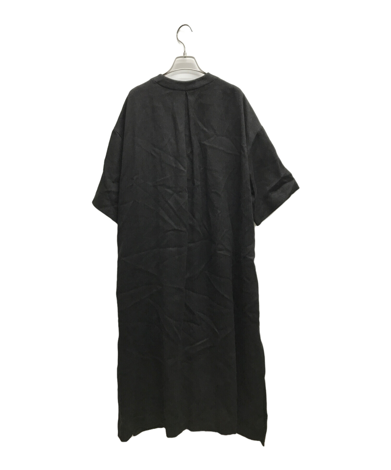中古・古着通販】EBURE (エブール) リネンガウンワンピース ブラック
