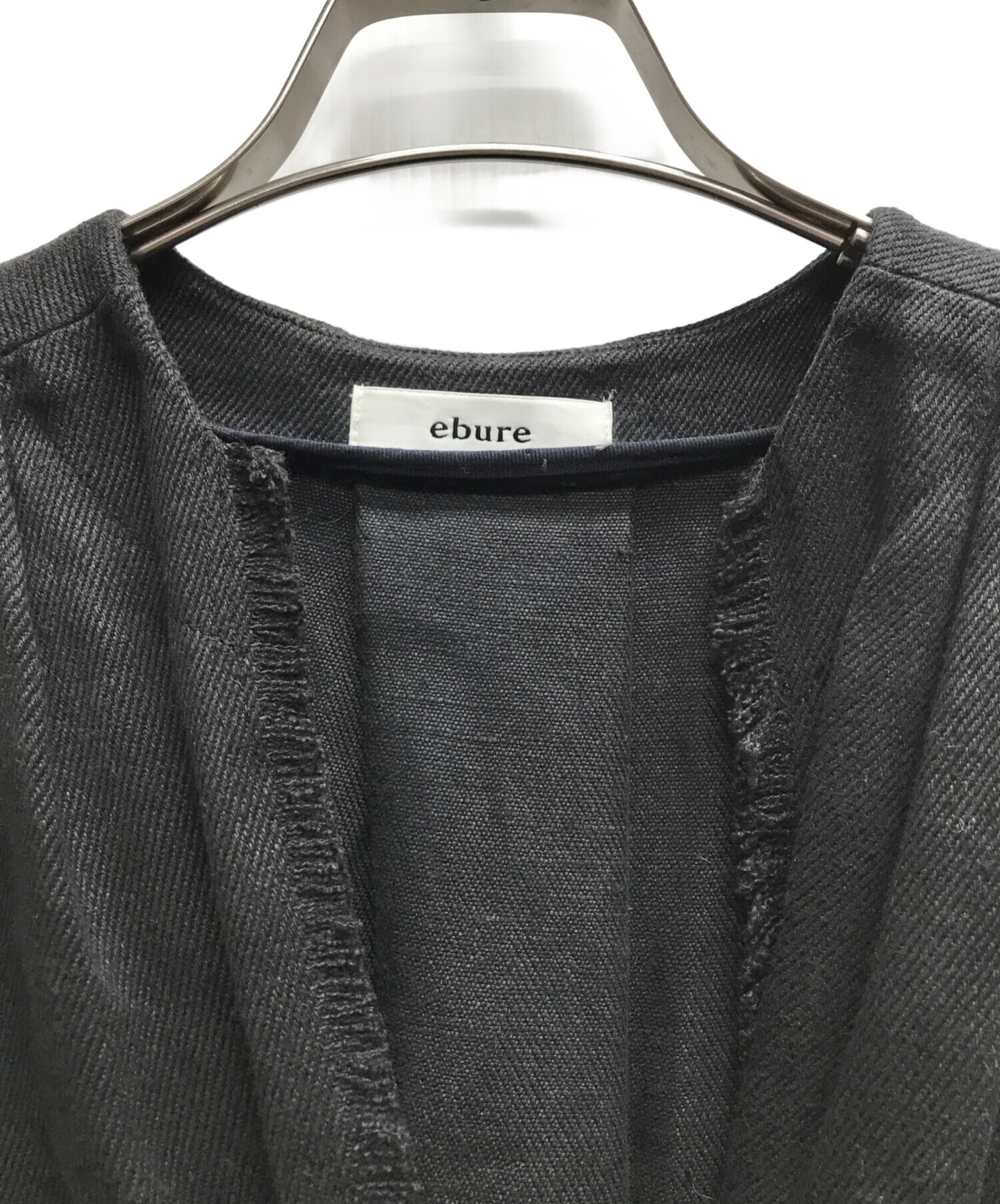 中古・古着通販】EBURE (エブール) リネンガウンワンピース ブラック
