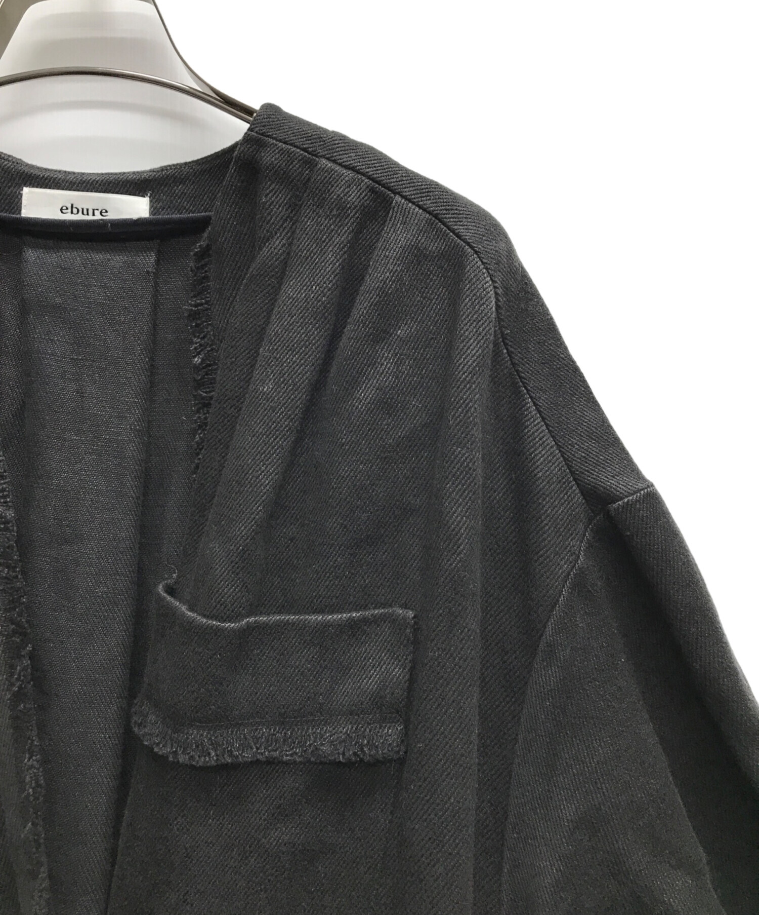 中古・古着通販】EBURE (エブール) リネンガウンワンピース ブラック