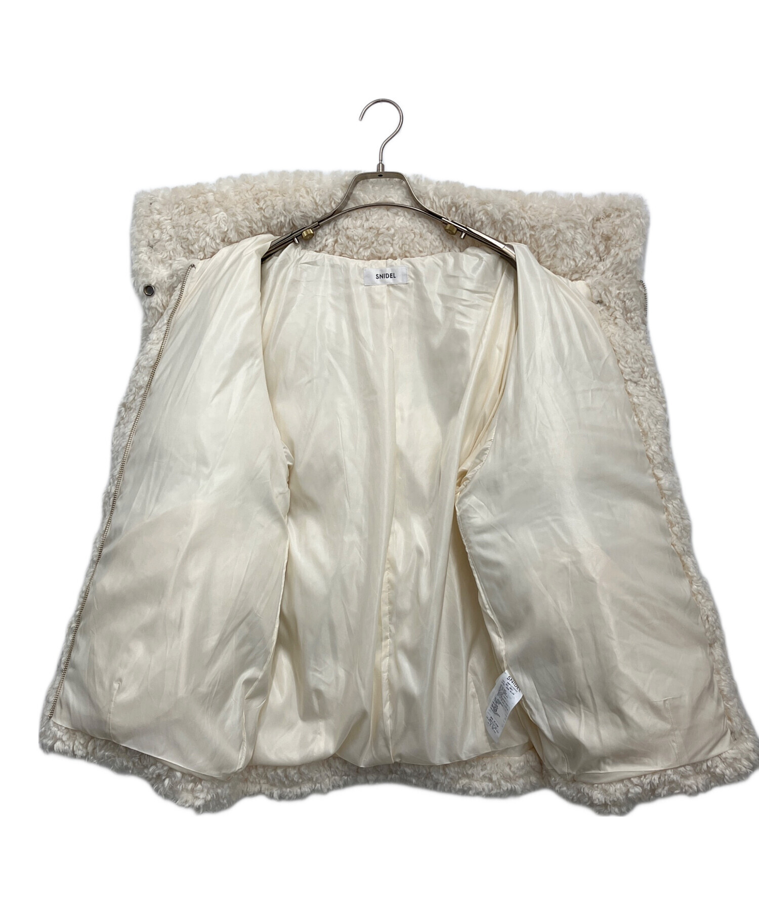 SNIDEL ボア ツイードダウンジャケット 中古・古着通販】Snidel (スナイデル) ツイードダウンジャケット