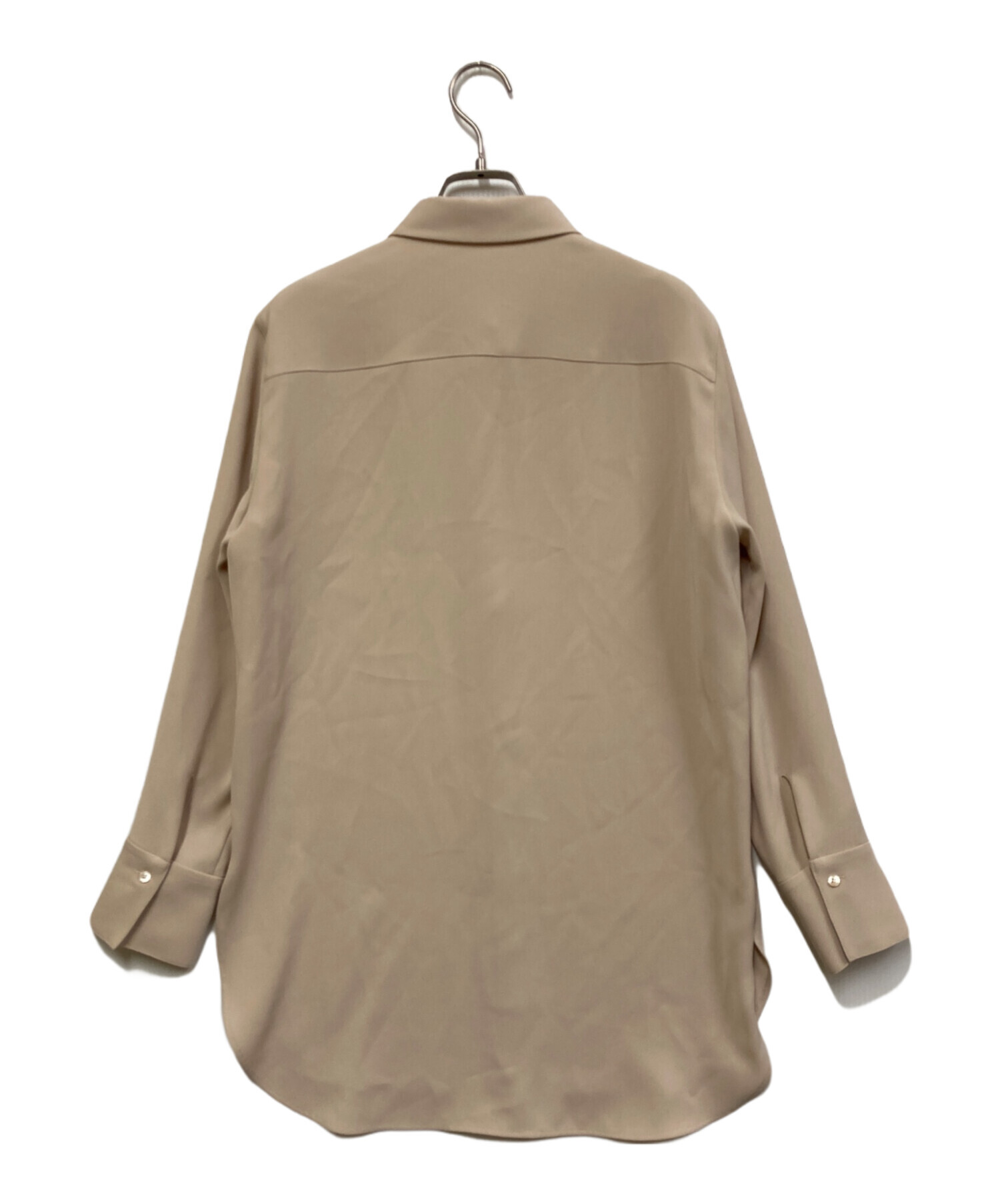 セオリーリュックス シャツ 茶×ベージュ サイズ38 新品格安！♪ 中古・古着通販theory luxe (セオリーリュクス) シャツブラウス