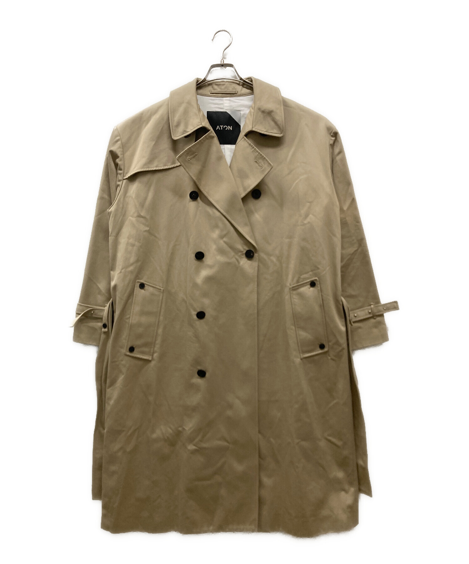 中古・古着通販】ATON (エイトン) WEST POINT OVERSIZED TRENCH COAT
