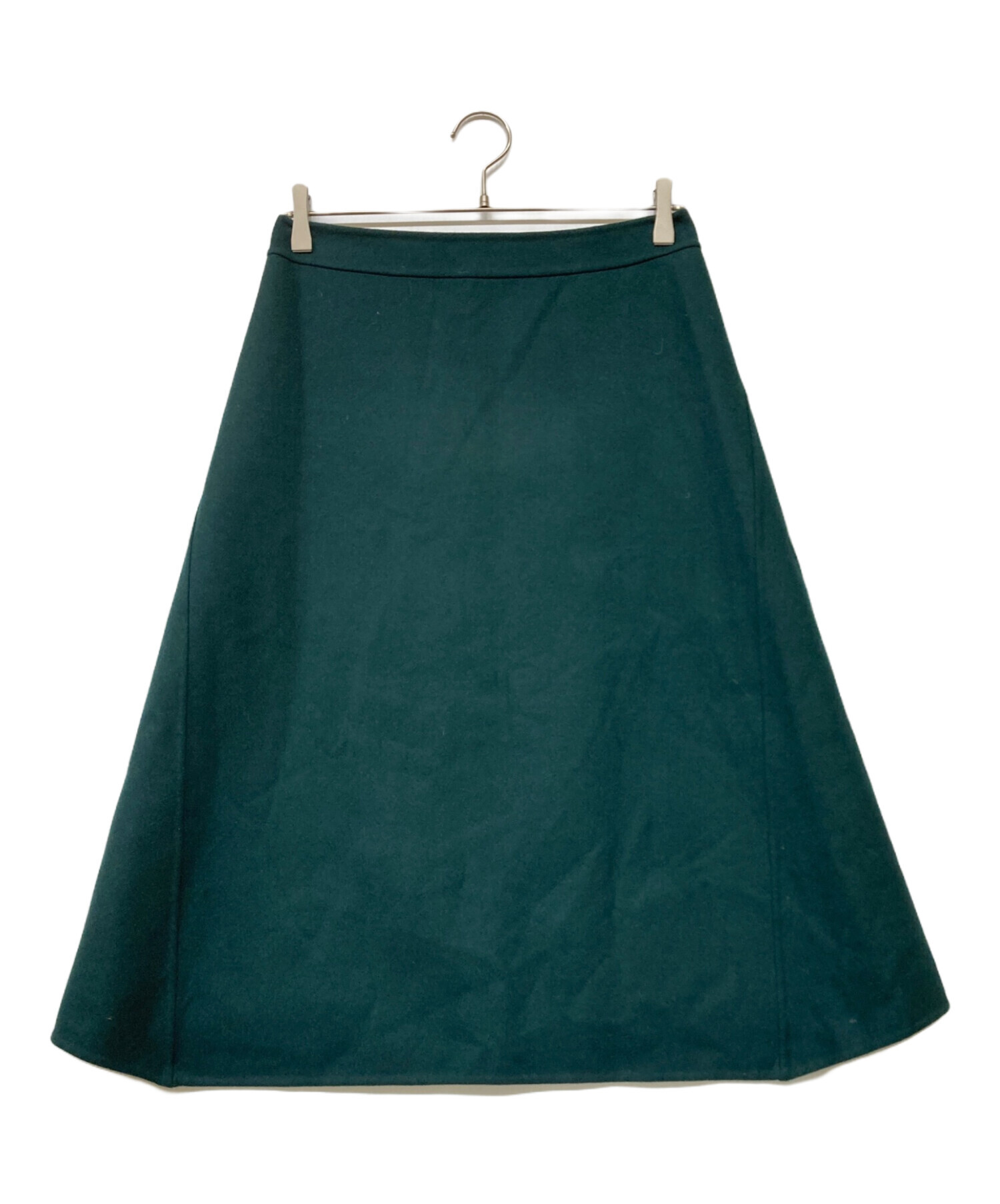 中古・古着通販】Drawer (ドゥロワー) ウールフレアスカート グリーン