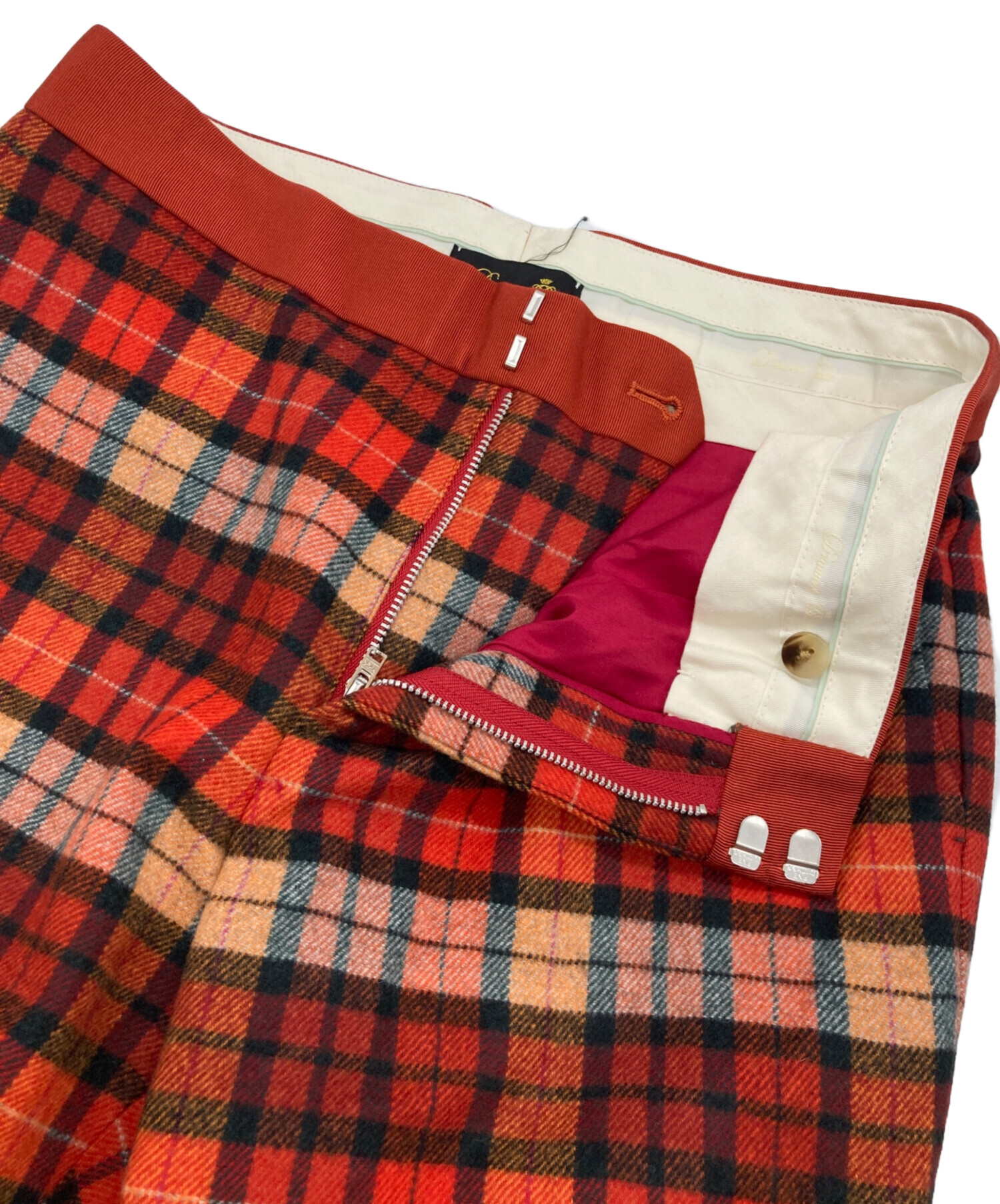 中古・古着通販】DRAWER (ドゥロワー) ウールカシミヤチェックパンツ