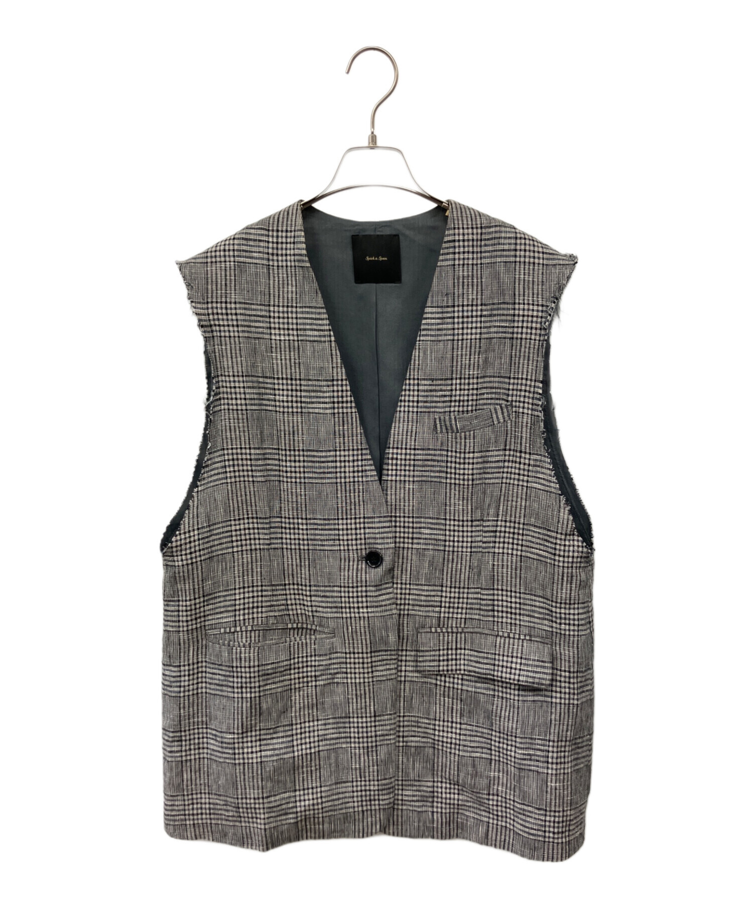 Spick and Span リネンスリーブレスオーバージャケット 中古・古着通販】Spick and Span (スピック＆スパン) リネンスリーブ