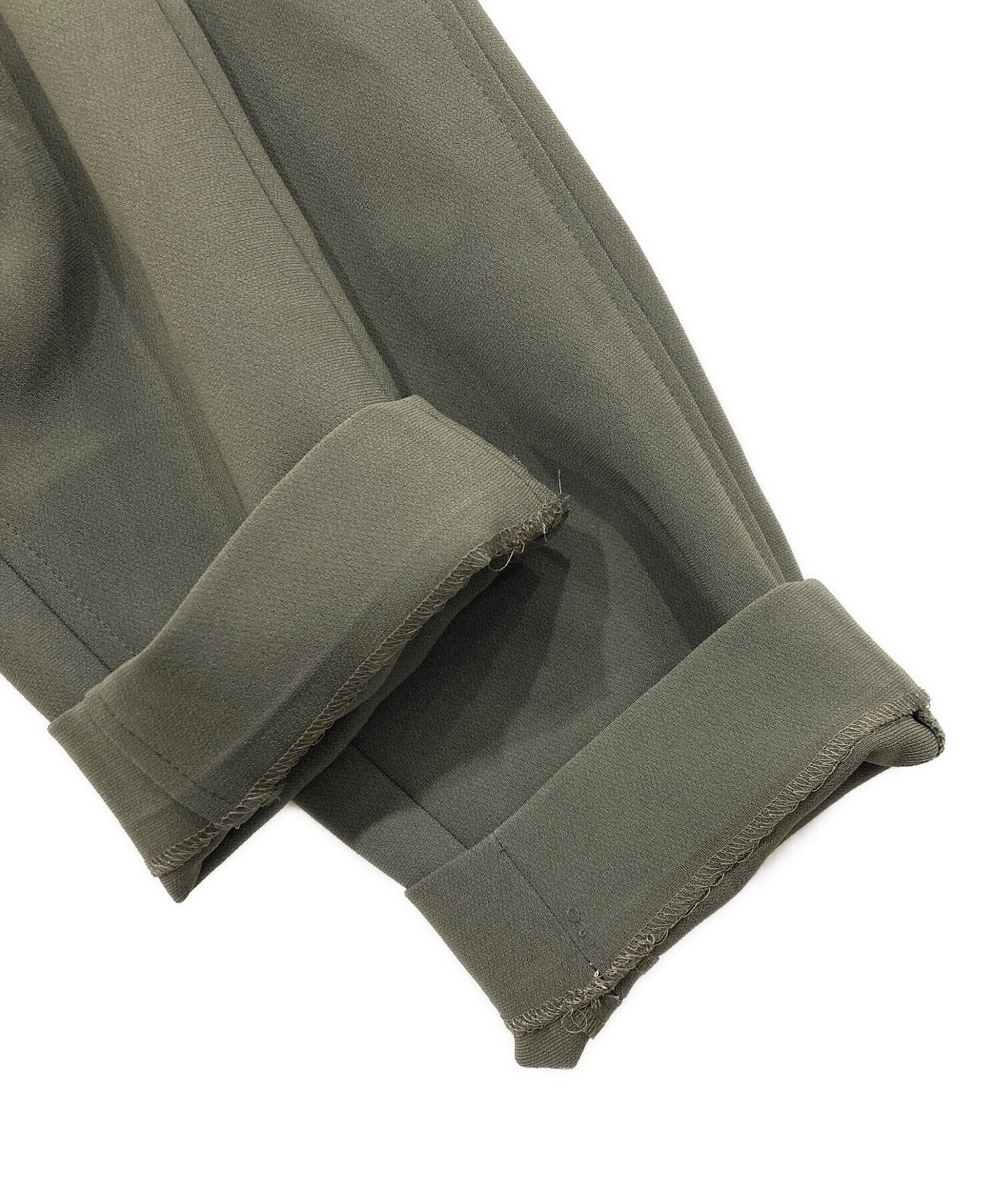 中古・古着通販】theory (セオリー) テーパードパンツ オリーブ サイズ