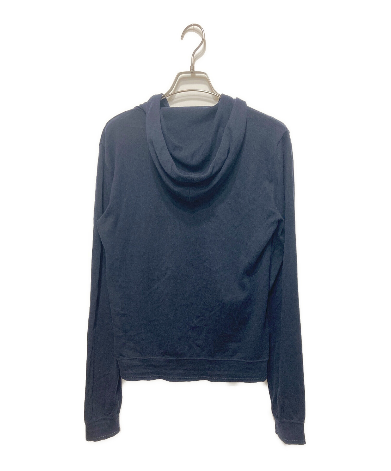 中古・古着通販】CHANEL (シャネル) ニットパーカー ネイビー サイズ