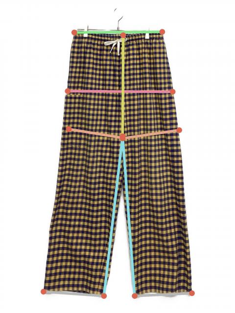 中古・古着通販】GUCCI (グッチ) チェックイージーパンツ イエロー