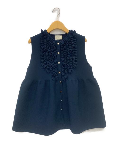 【未着用/美品】ユナイテッドアローズ Pミニフリル ニットベスト UNITED ARROWS - 美品！UNITED ARROWS Pミニフリルニットベスト