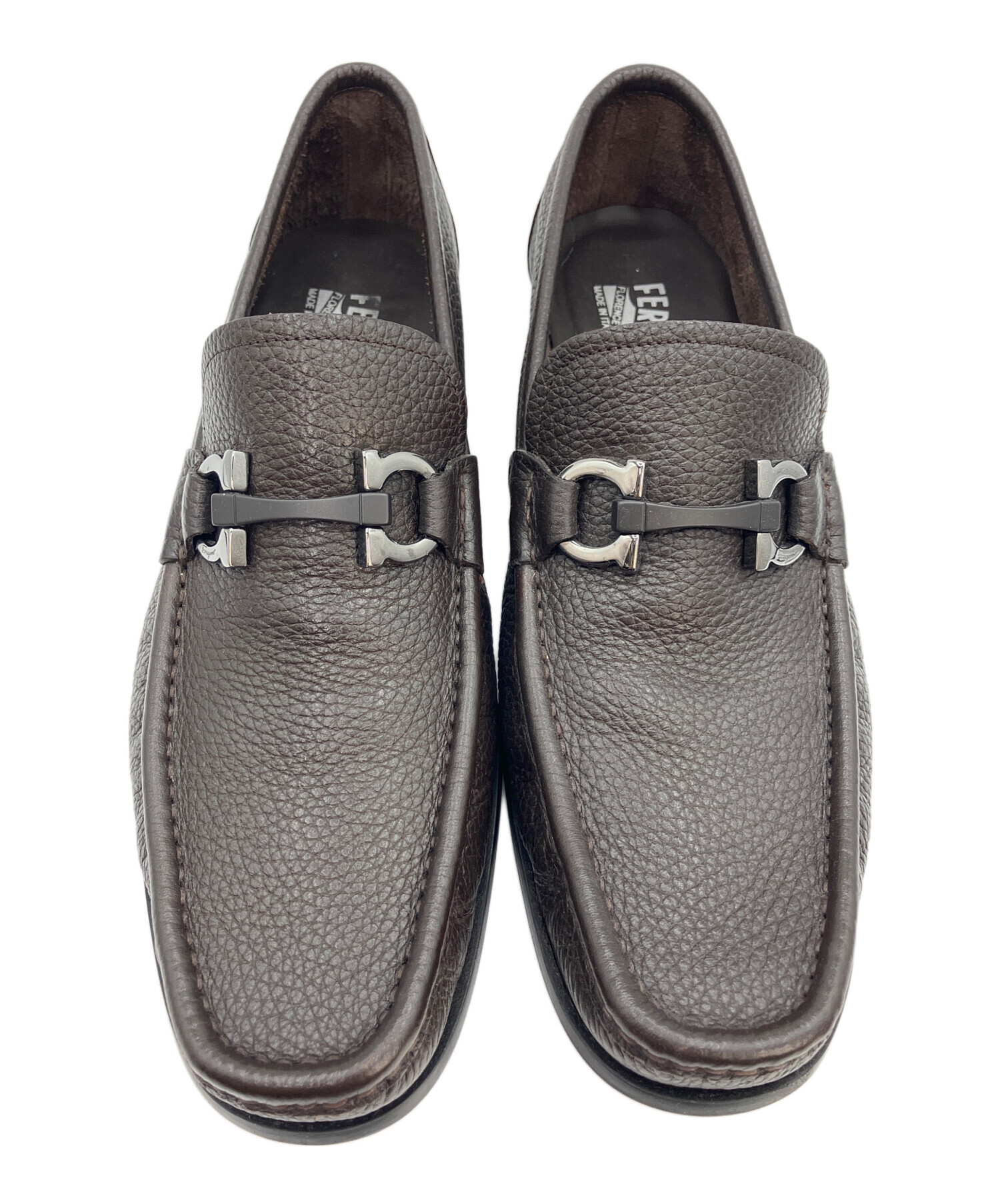 ご*様 Ferragamo ビット付きローファー ダークブラウン　8.5 約26