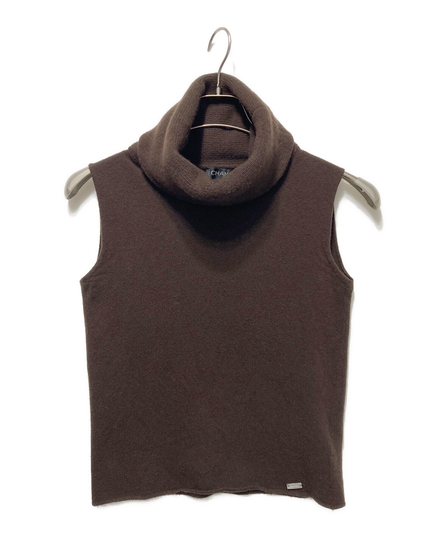 中古・古着通販】CHANEL (シャネル) タートルネックノースリーブニット