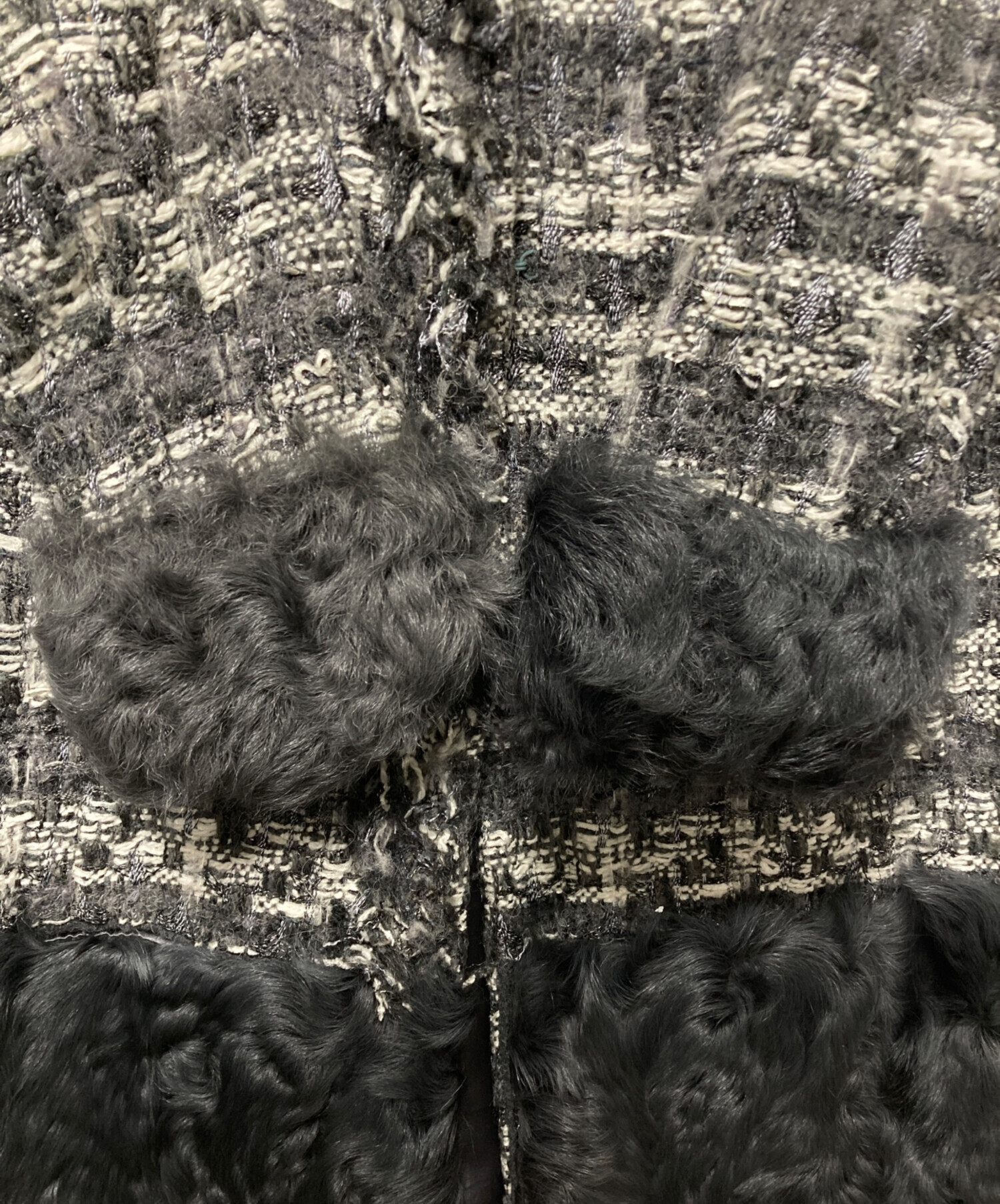 ぴ*い様 グレースクラス　ツィードコート　ファー グレースクラスGrace Class】フォックスファー ツィード ロングコート