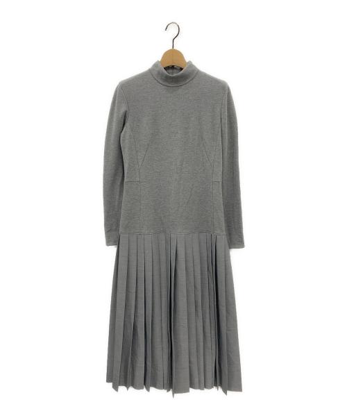 中古・古着通販】AKRIS (アクリス) プリーツワンピース グレー サイズ