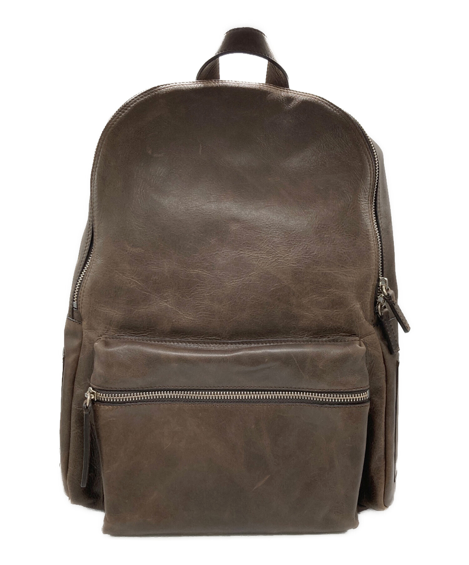 未使用品 オルチアーニ 正規品 カーフレザー バックパックリュック 中古・古着通販】orciani (オルチアーニ) バックパック ブラウン