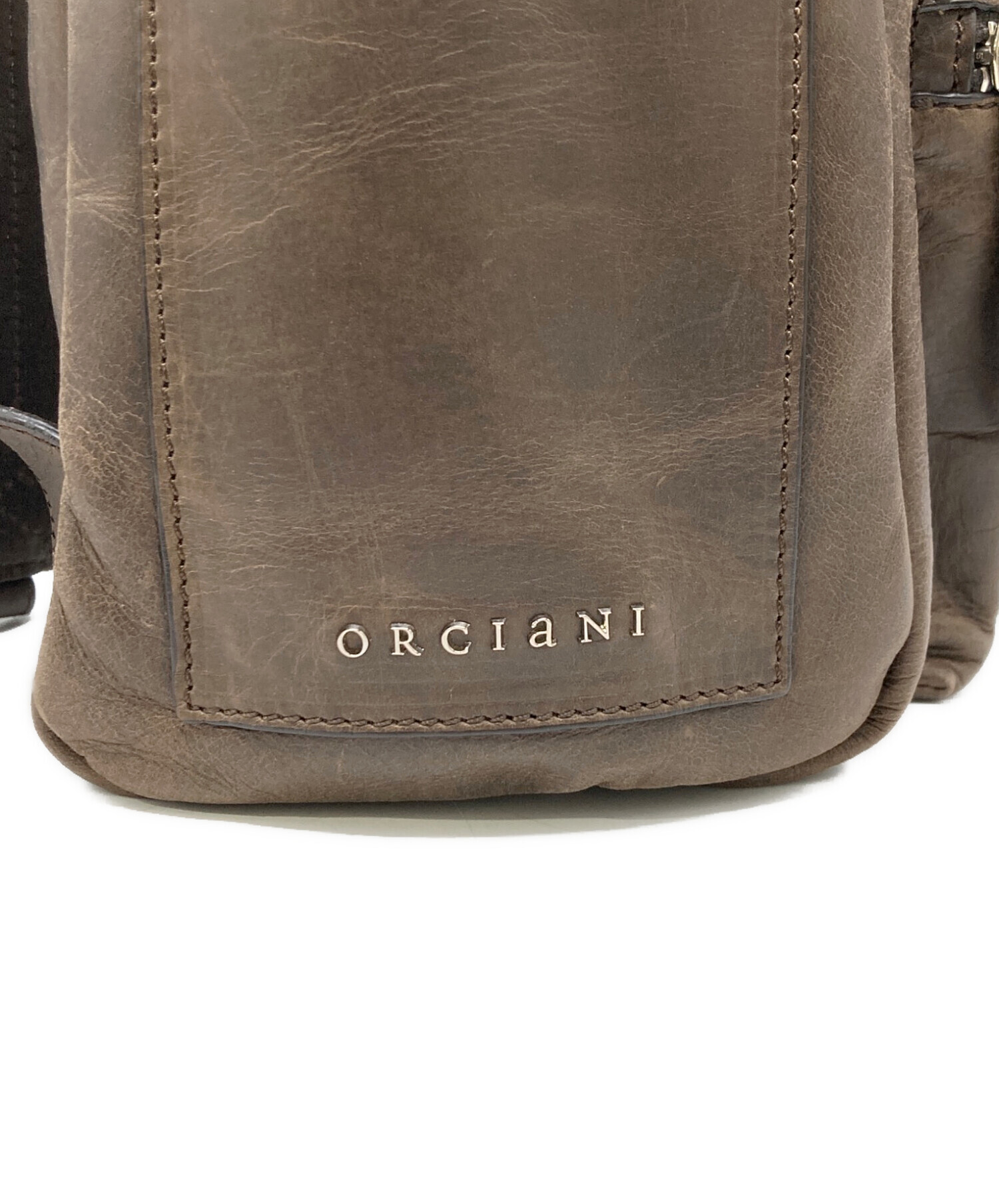 未使用品 オルチアーニ 正規品 カーフレザー バックパックリュック 中古・古着通販】orciani (オルチアーニ) バックパック ブラウン
