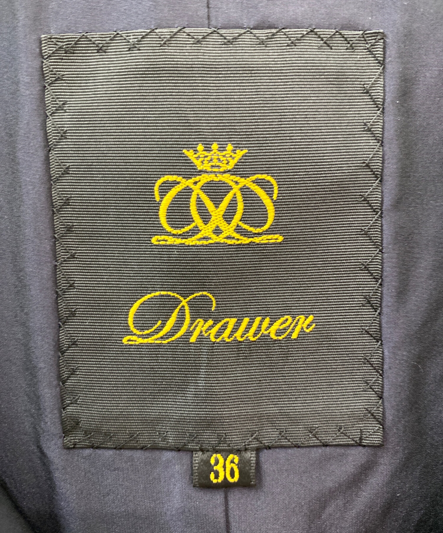中古・古着通販】DRAWER (ドゥロワー) グログランノーカラーコート