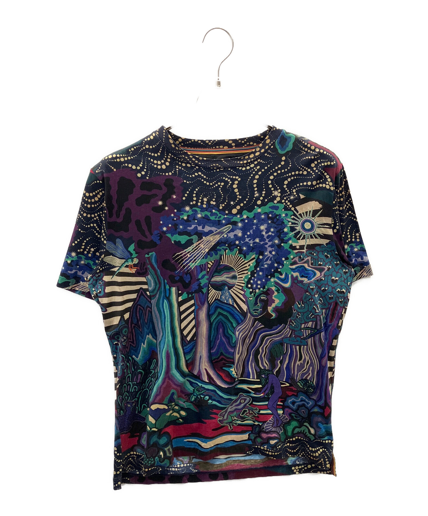 中古・古着通販】PAUL SMITH (ポールスミス) プリントTシャツ ネイビー 