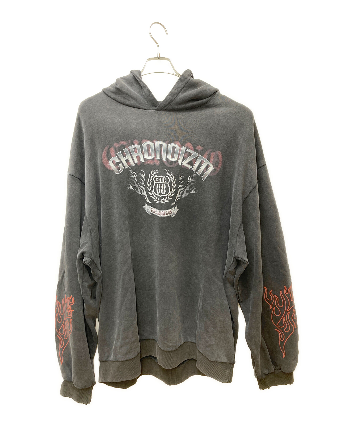 CHRONOIZM・PIGMENT HOODIE・XXL 中古・古着通販】chronoizm (クロノイズム) PIGMENT HOODIE ブラック