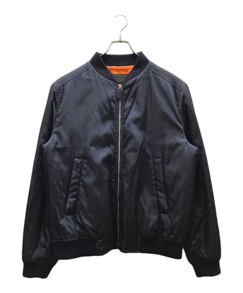 PRADA MA-1 フライトジャケット ネイビー 中古・古着通販】PRADA (プラダ) MA-1 フライトボンバージャケット