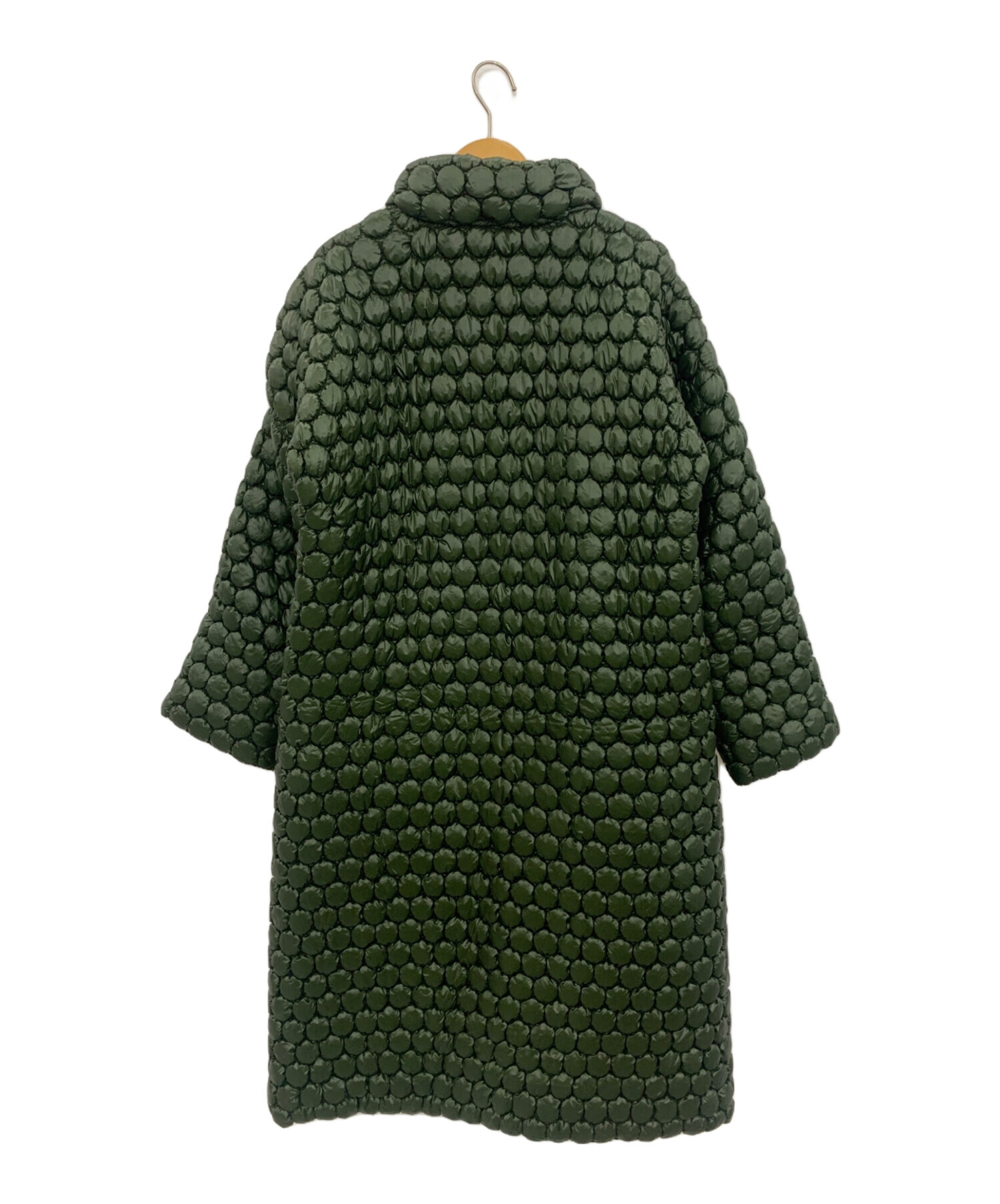 美品　イッセイミヤケ　ナイロンコート　カーキ Issey Miyake コートイッセイミヤケ