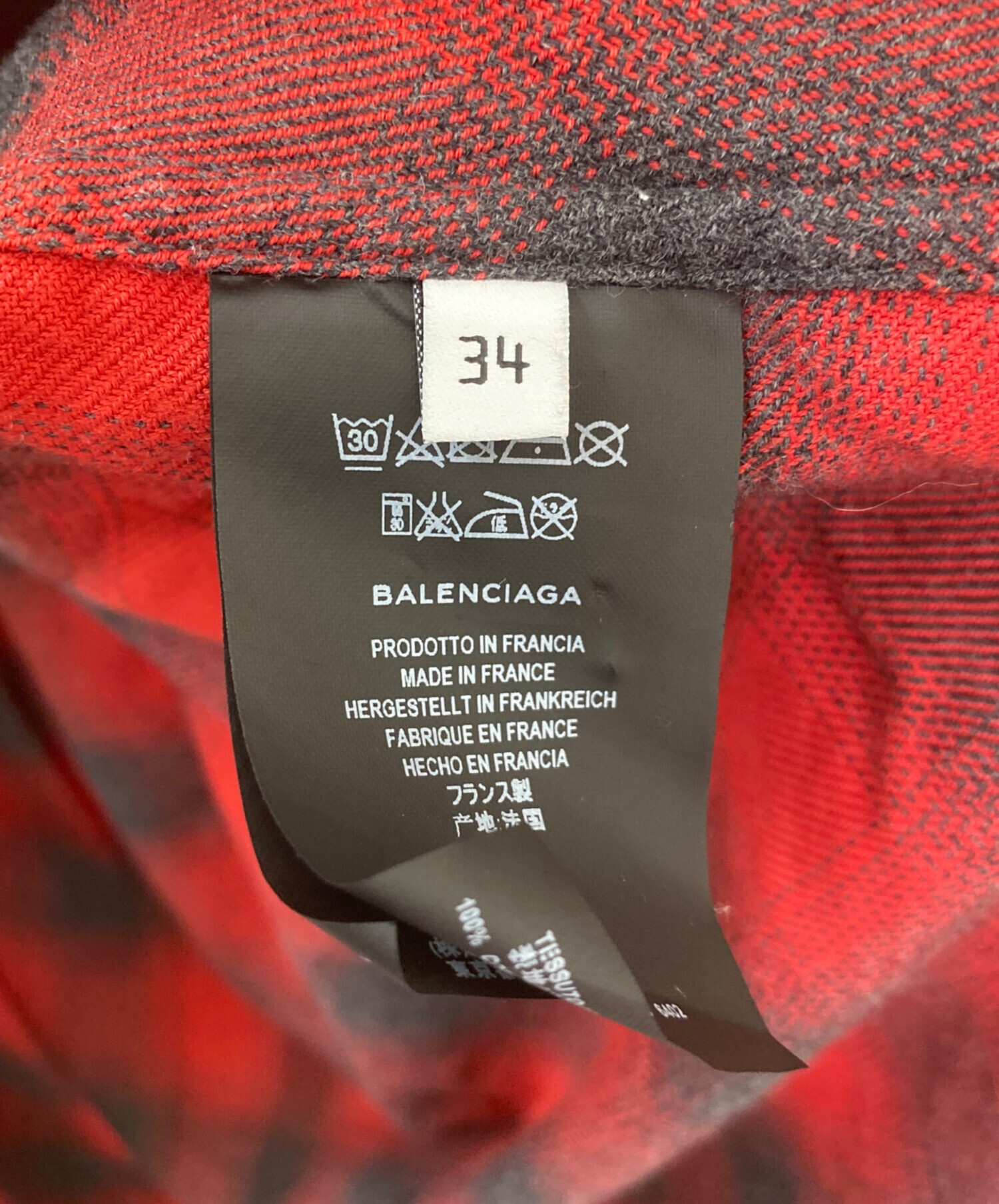 中古・古着通販】BALENCIAGA (バレンシアガ) TARTAN NEW SWING SHIRT 