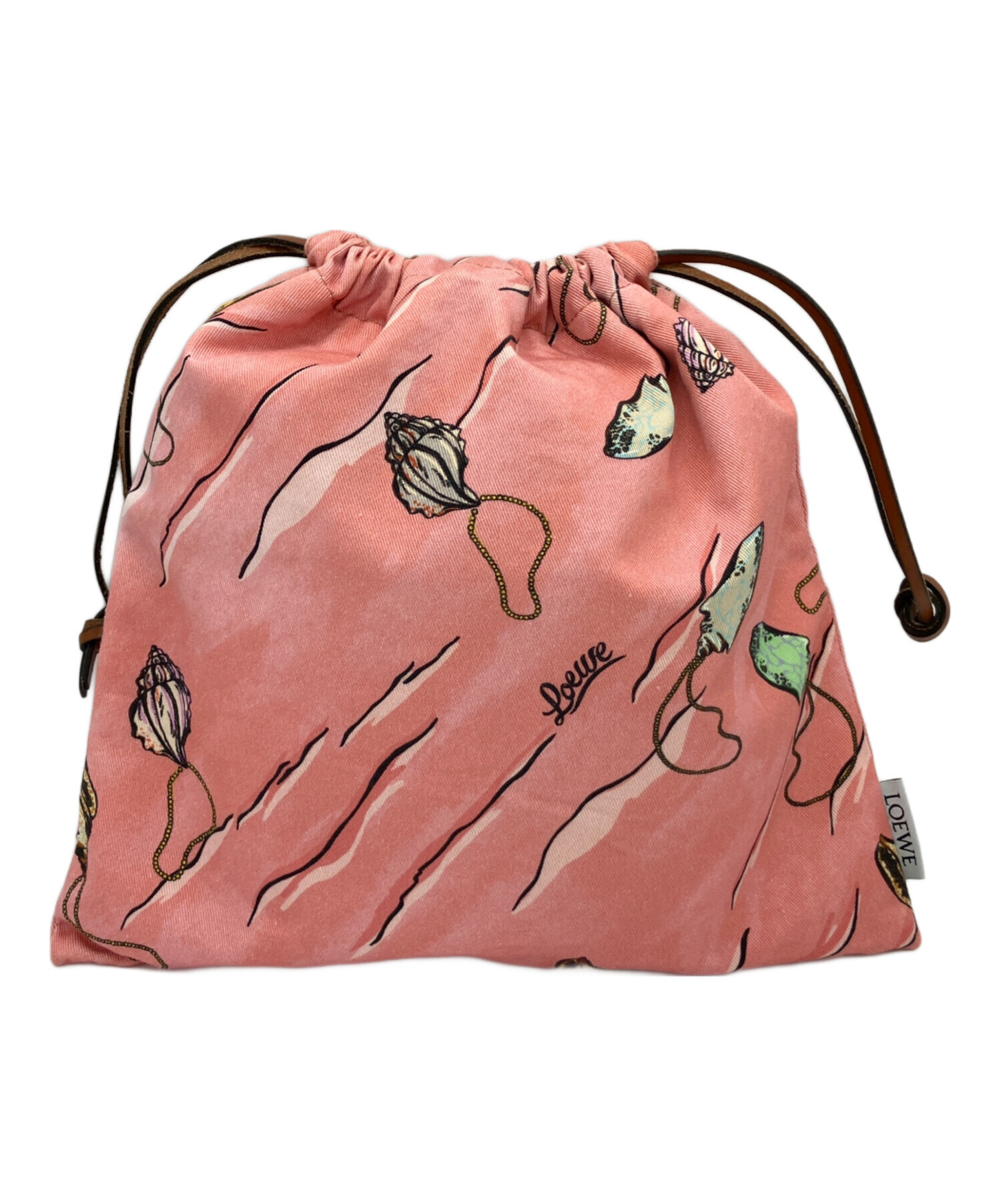 美品　LOEWE ロエベドローストリングポーチ 中古・古着通販】LOEWE (ロエベ) ドローストリングポーチ ピンク