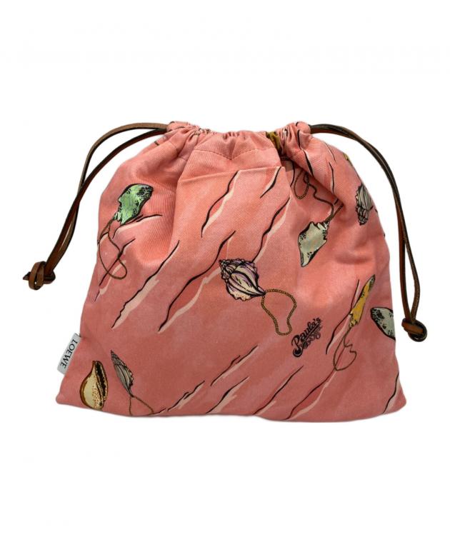 【未使用】LOEWEドローストリングポーチ 中古・古着通販】LOEWE (ロエベ) ドローストリングポーチ ピンク