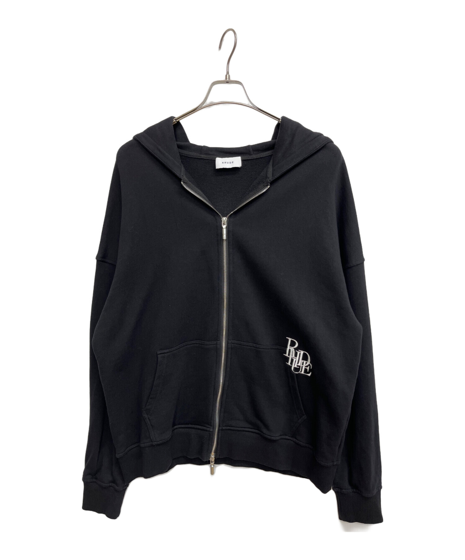中古・古着通販】RHUDE (ルード) ジップパーカー ブラック サイズ:XL