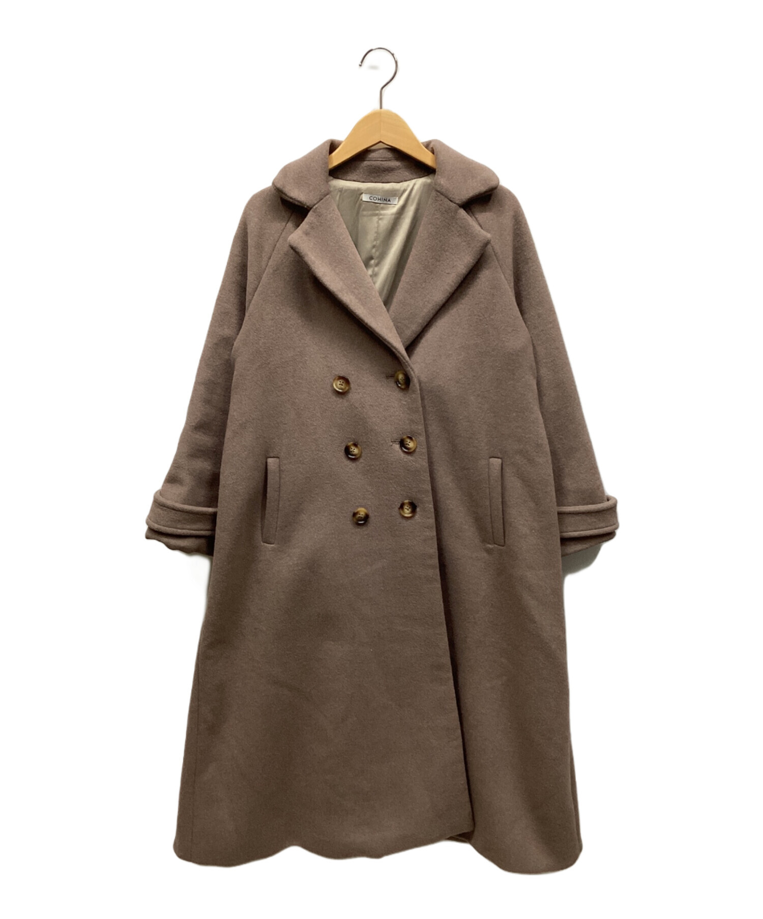 中古・古着通販】COHINA (コヒナ) バックフレアウールコート モカ