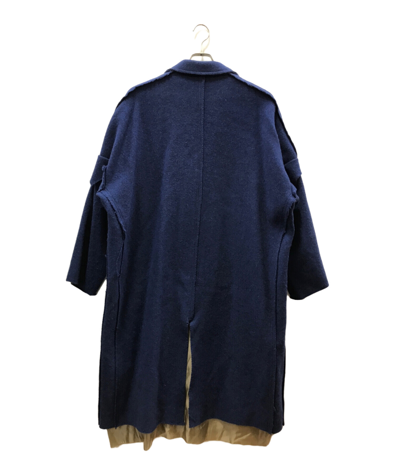 中古・古着通販】sulvam (サルバム) BREAK OVER COAT ブルー 中古・古着通販】sulvam (サルバム) BREAK OVER COAT ブルー