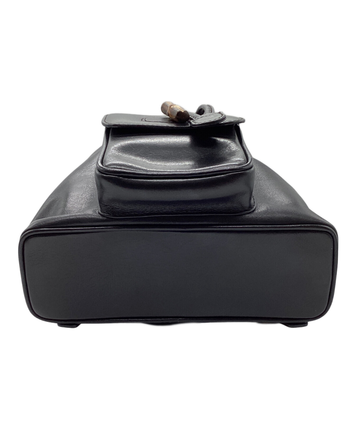 GUCCI グッチ バンブー ミニリュック スエードブラック Gucci グッチ バンブー リュックサック スエード／カーフ ブラック