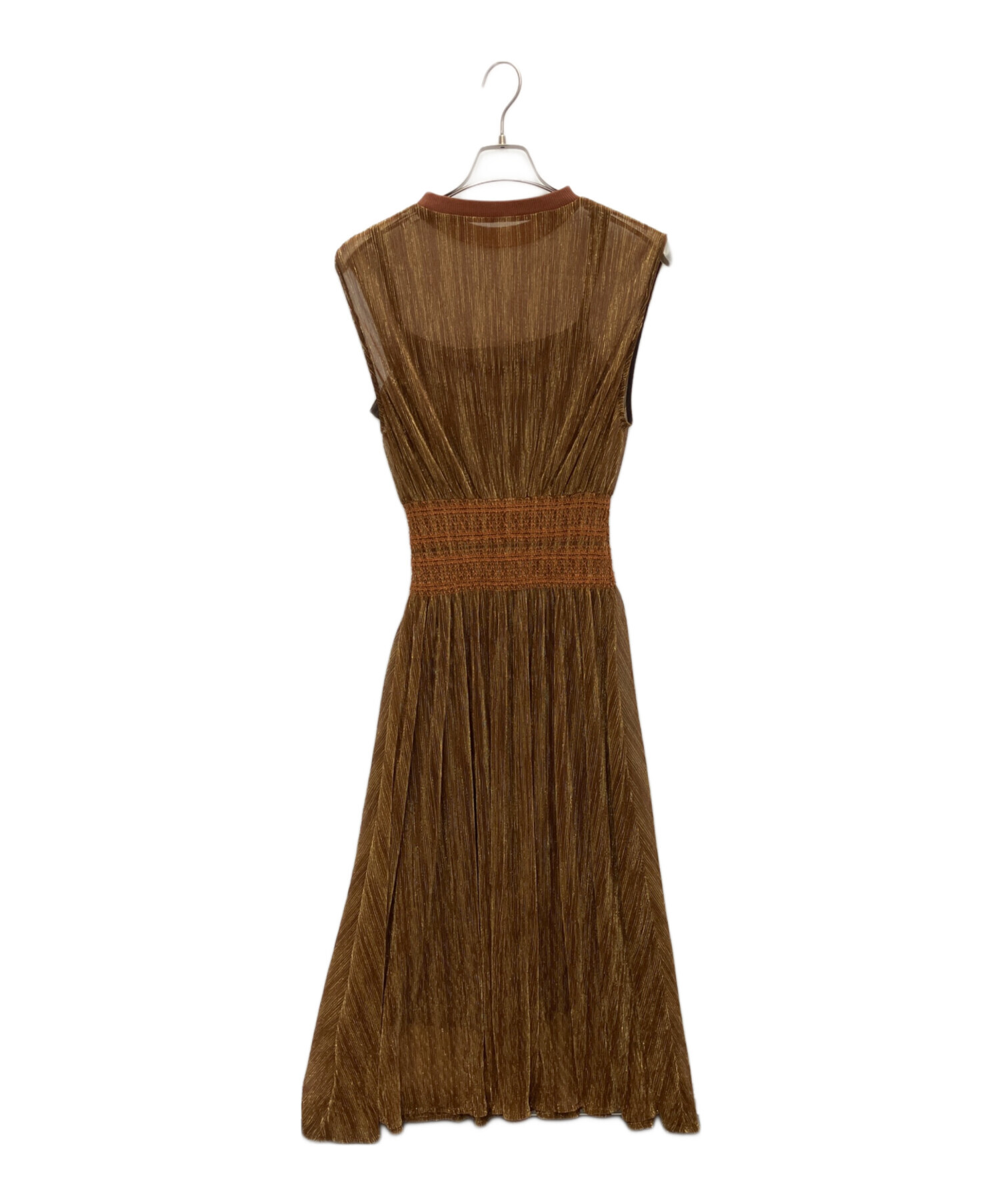 中古・古着通販】Ameri (アメリ) メディスモッキングラメドレス