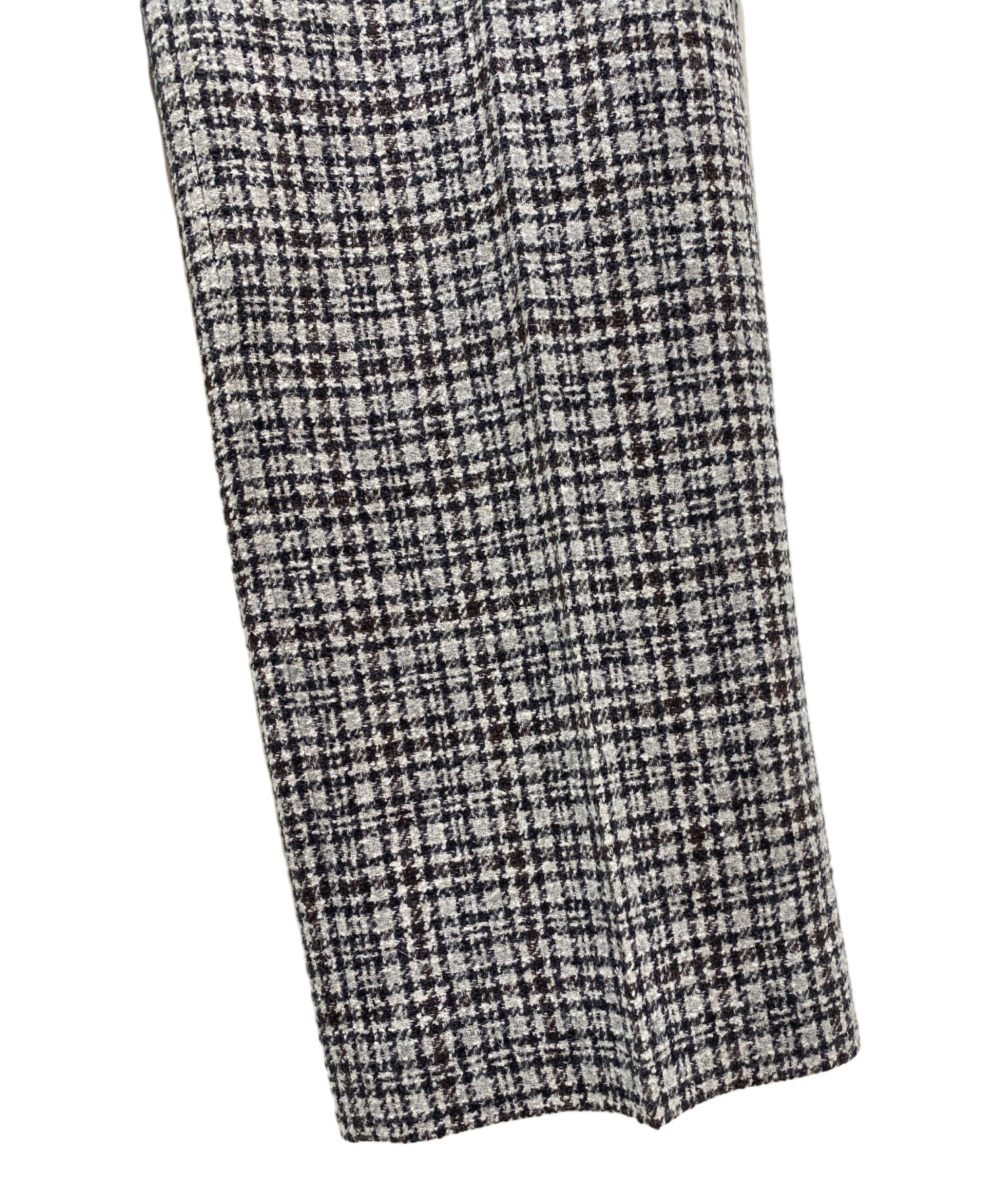 中古・古着通販】DRAWER (ドゥロワー) グレンチェックストレートパンツ