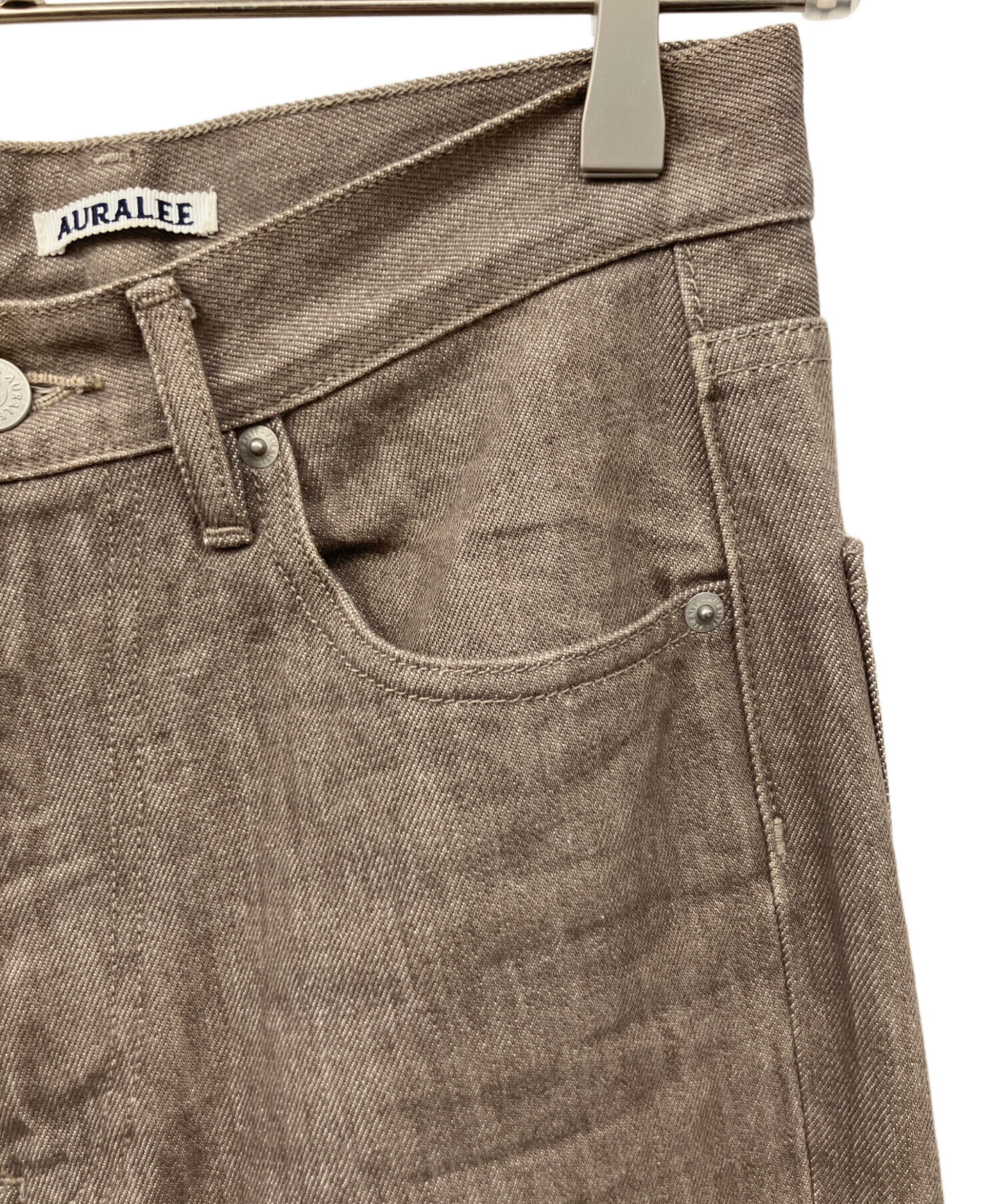中古・古着通販】AURALEE (オーラリー) HARD TWIST BROWN DENIM 5P