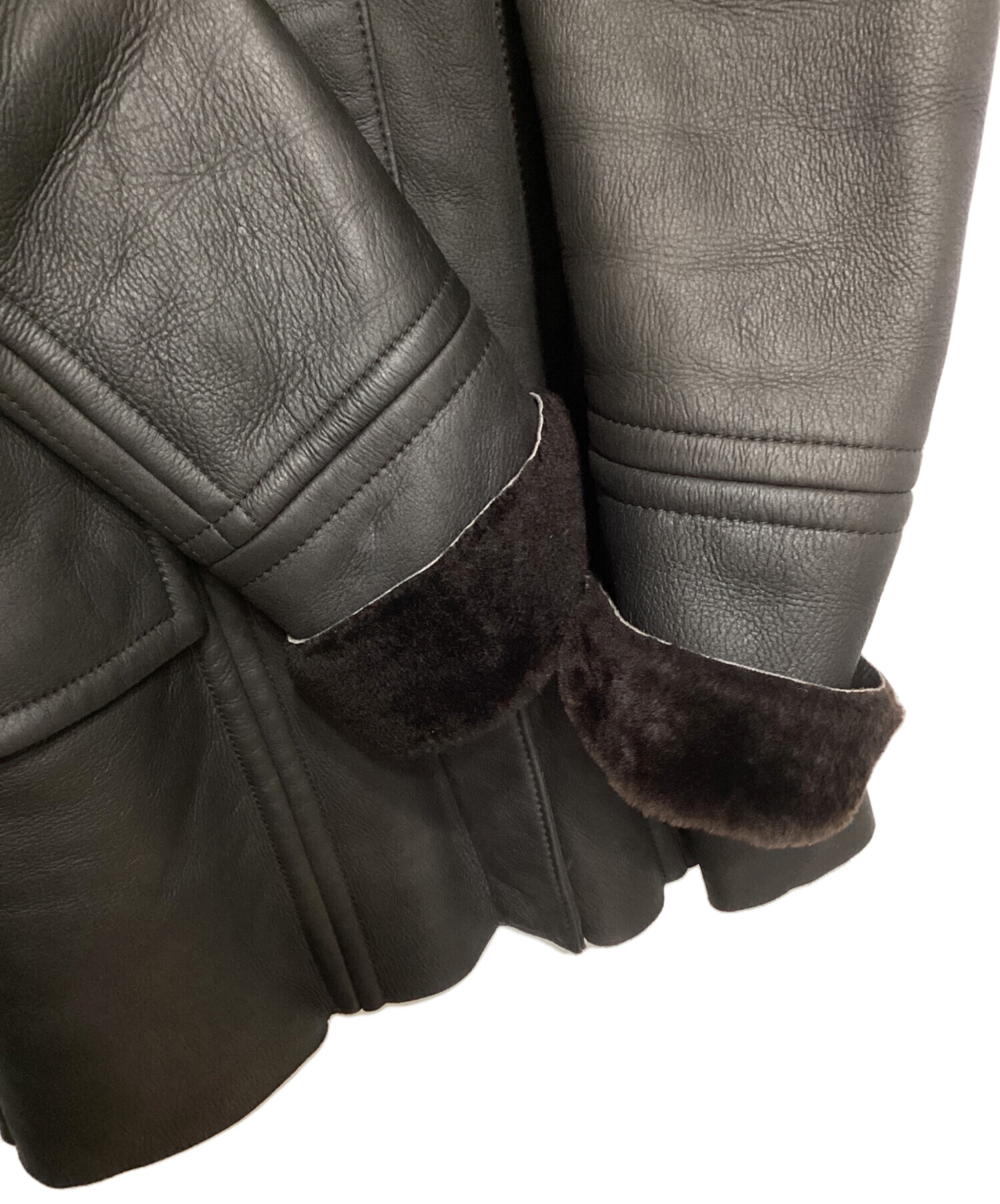 中古・古着通販】GUCCI (グッチ) ムートンコート ダークブラウン