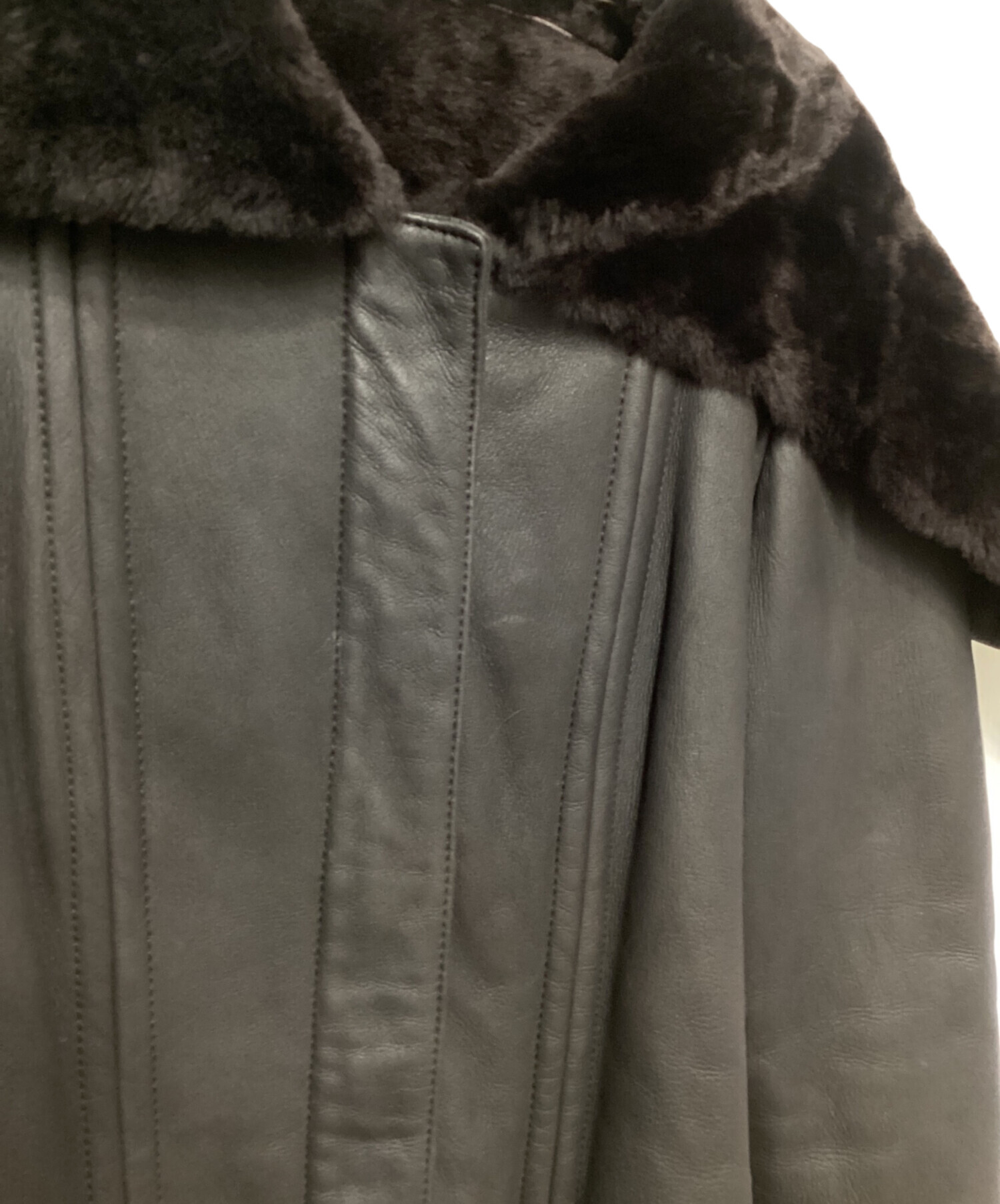 中古・古着通販】GUCCI (グッチ) ムートンコート ダークブラウン