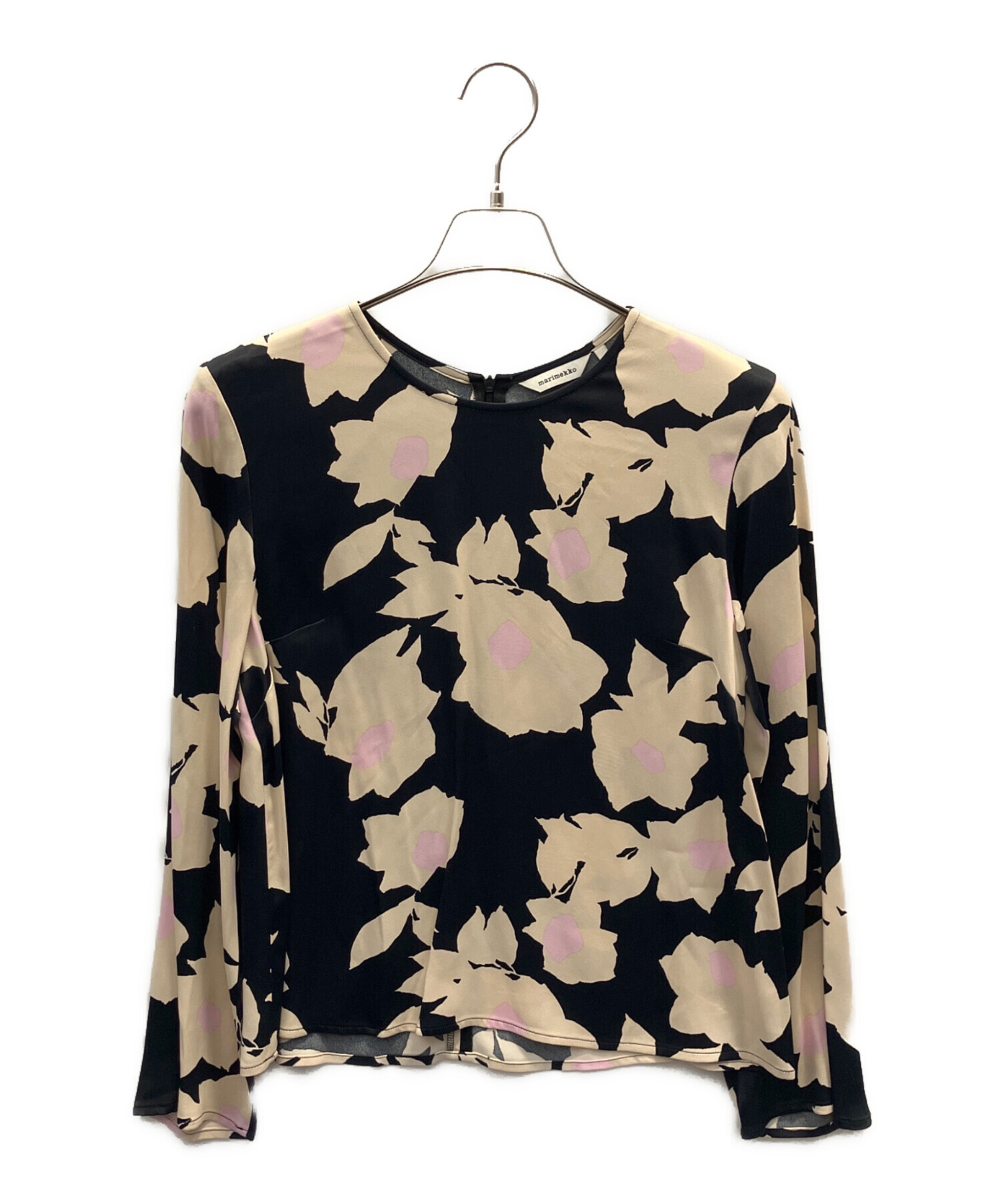 中古・古着通販】marimekko (マリメッコ) 総柄ブラウス ネイビー 