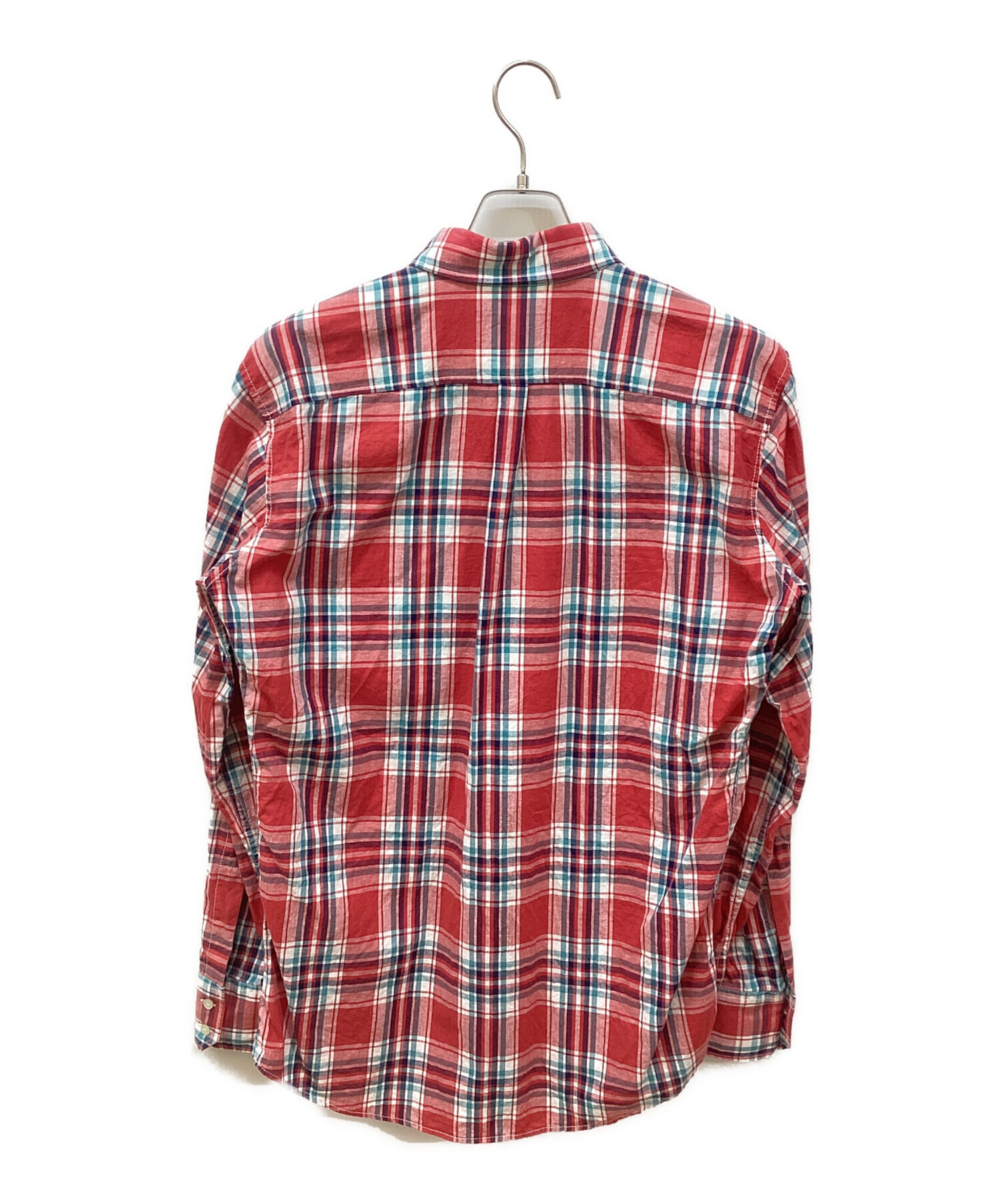 DSQUARED ディースクエアード ブラウス S 赤 【古着】【中古】【送料無料】 中古・古着通販】DSQUARED2 (ディースクエアード) チェックシャツ